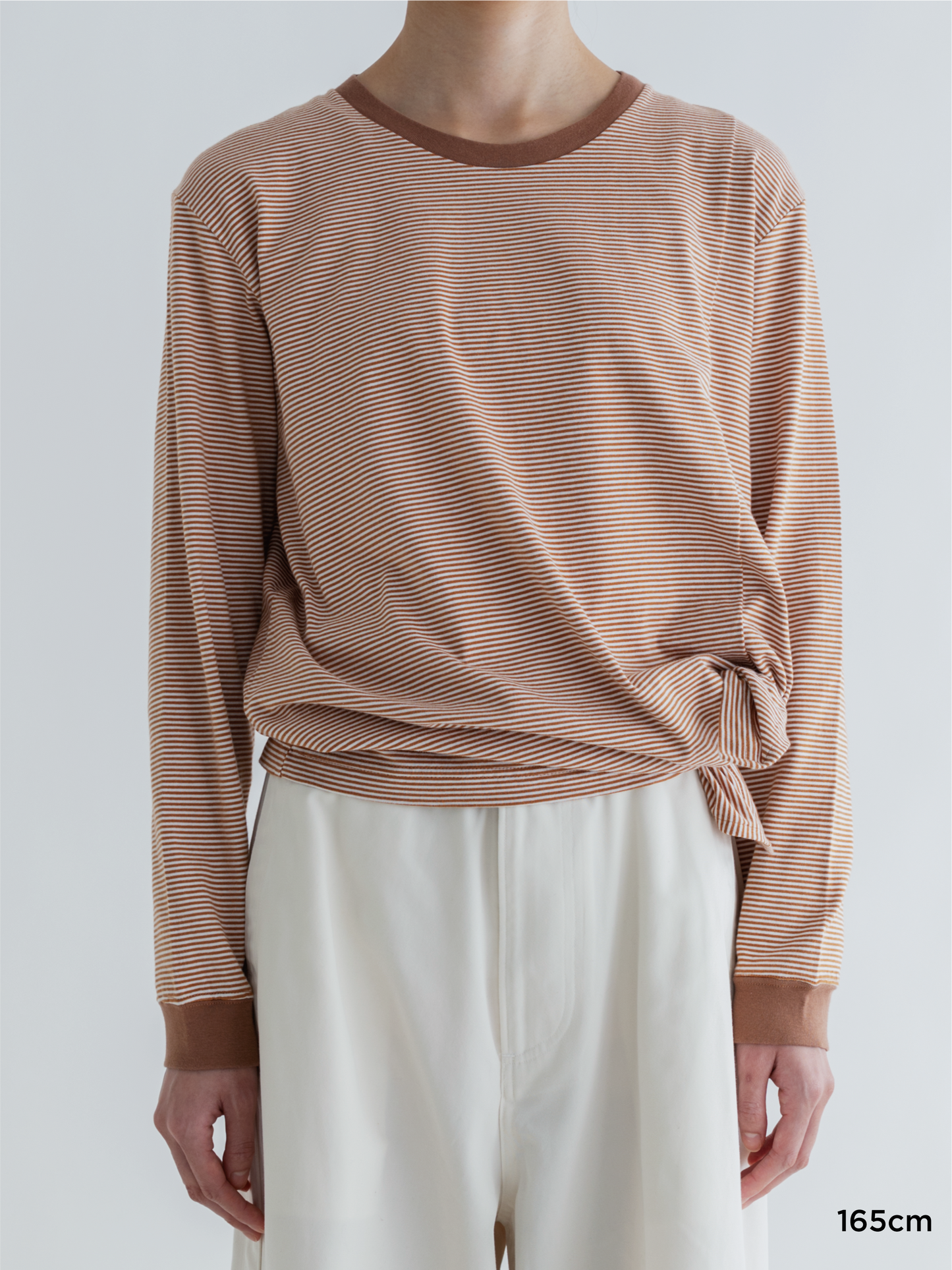 BORDER SLIT LONG SLEEVE TEE