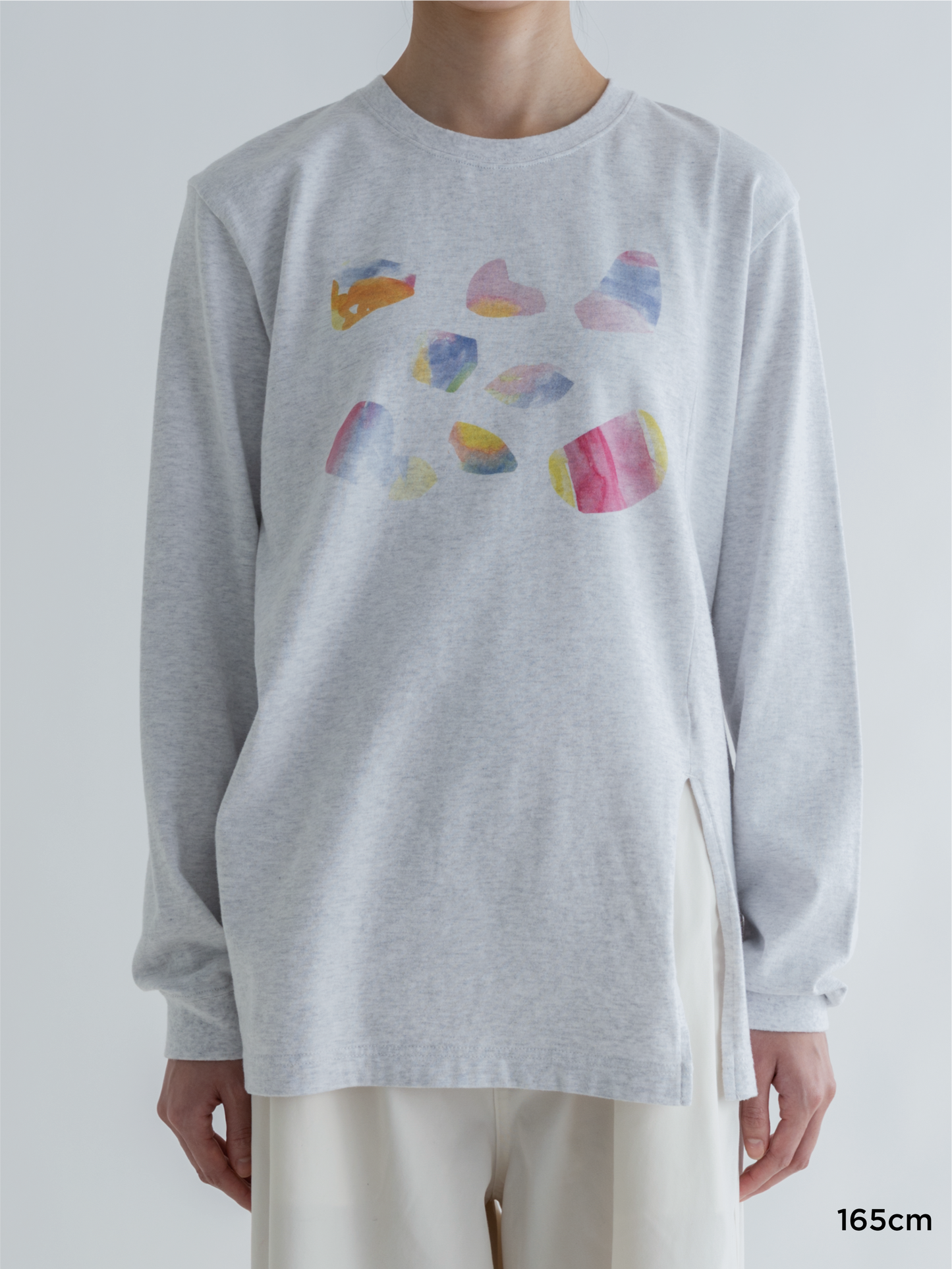 PRINT SLIT LONG SLEEVE TEE (II)