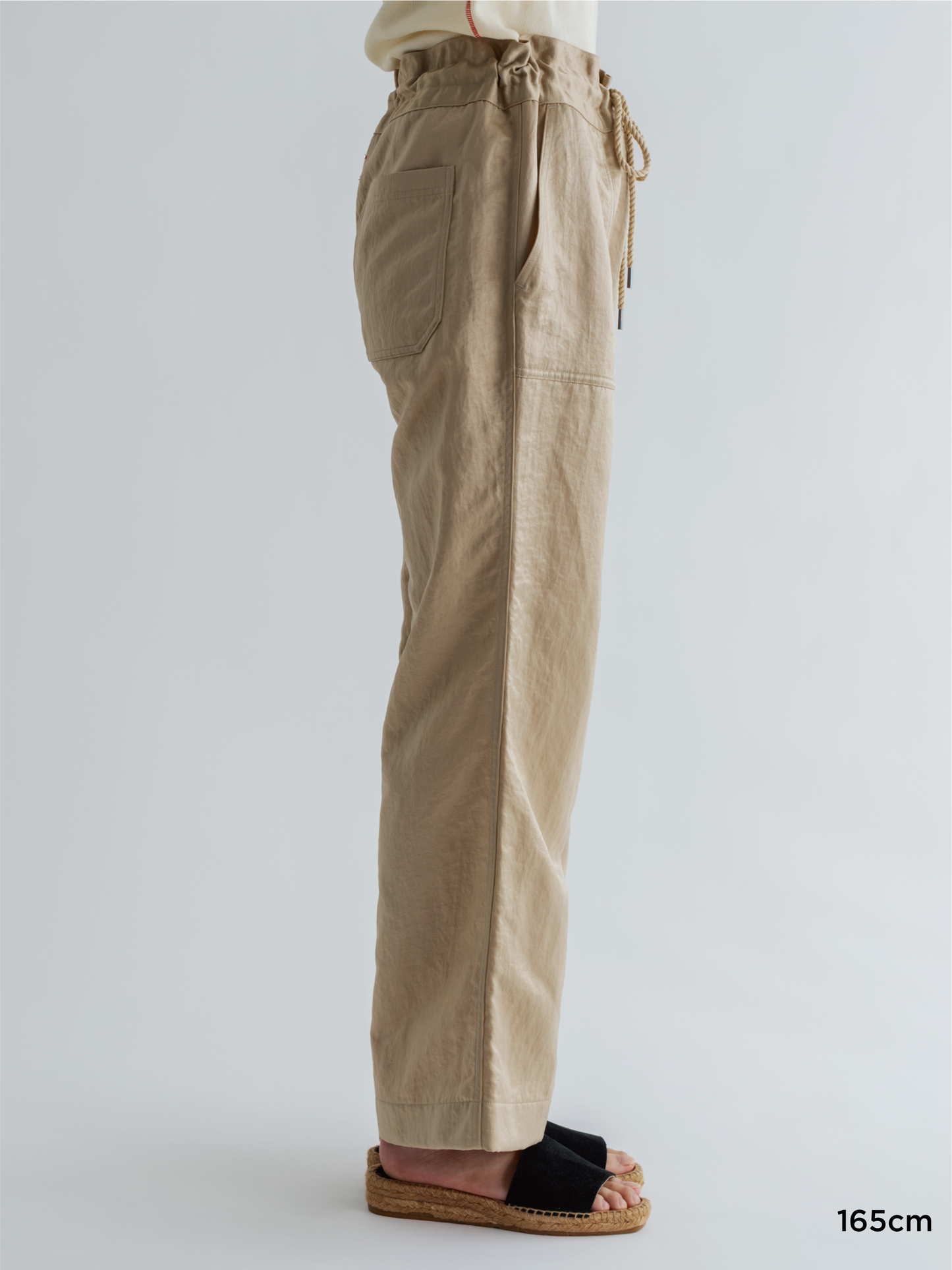 NYLON COMFORTABLE DRAWCORD PANTS