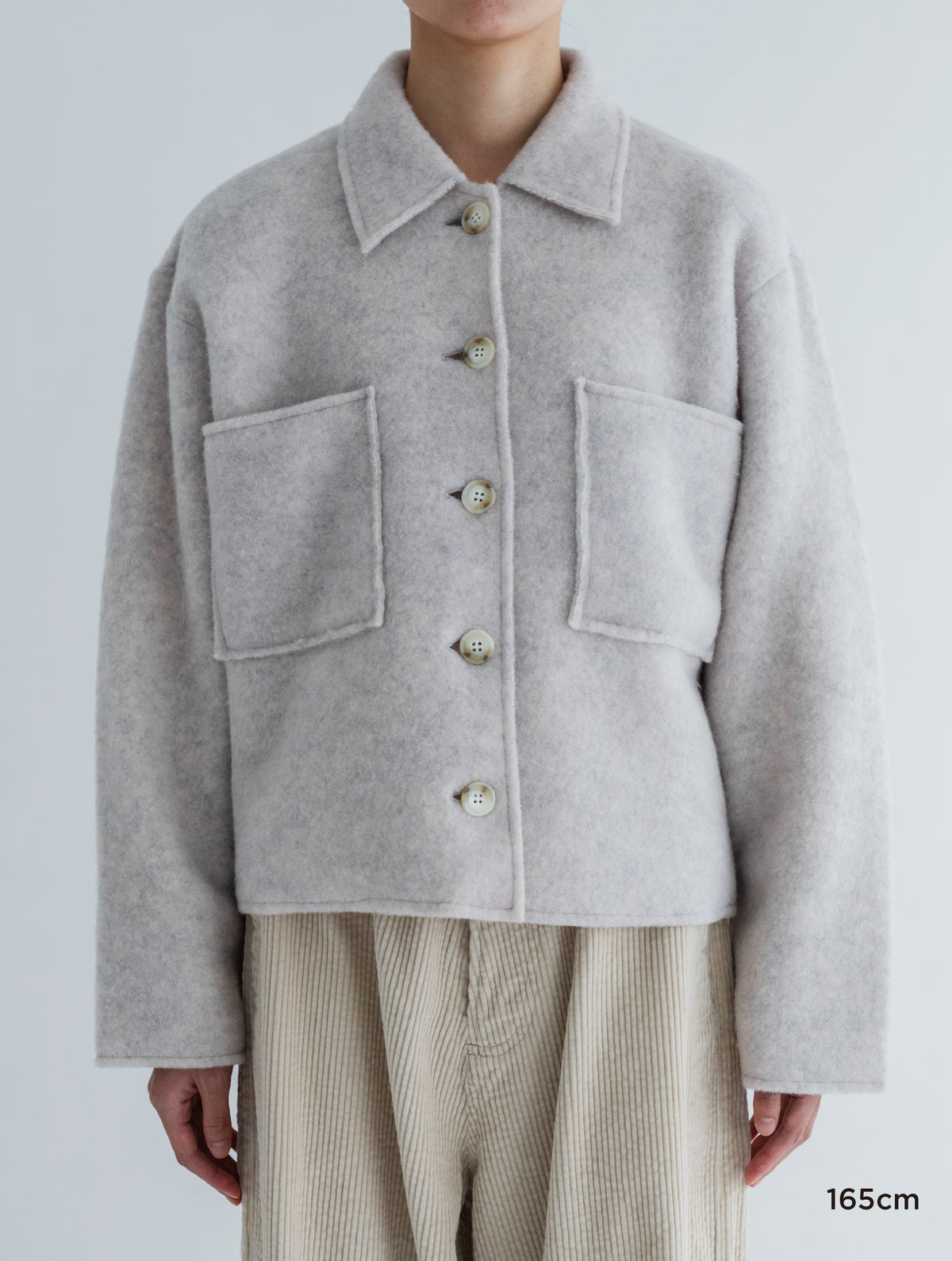 LIGHT WOOL SHROT JACKET