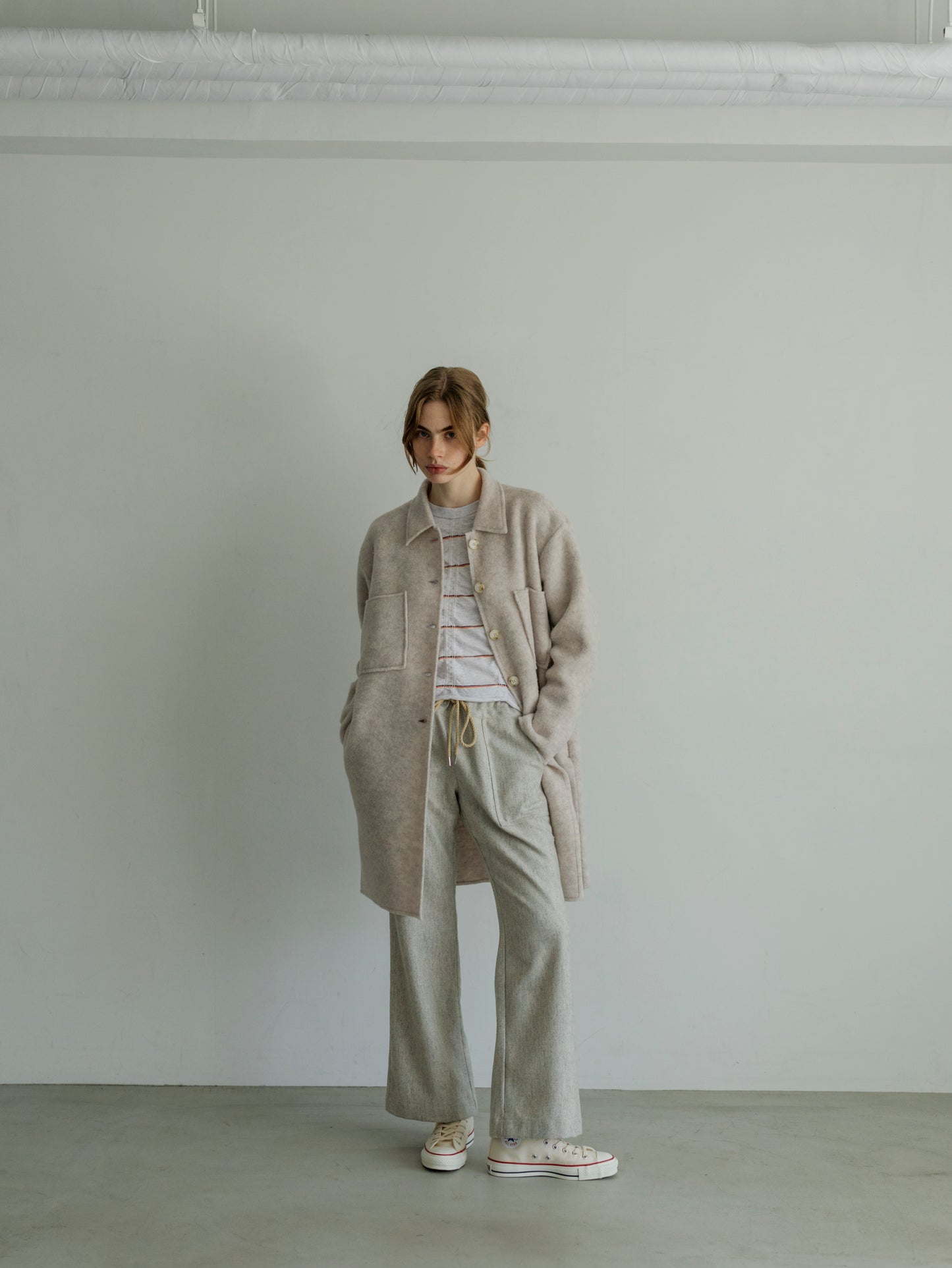 【Pre-order】WOOL DRAWCODE PANTS