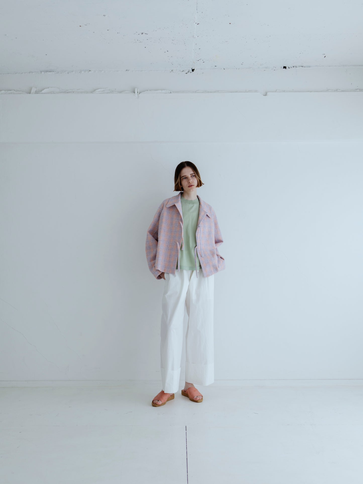 WAIST CORD WIDE PANTS