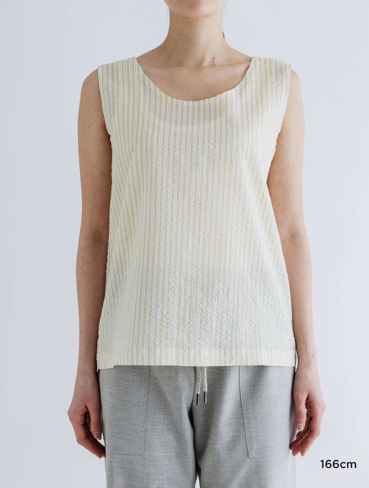 LIGHT COTTON STRIPE SLEEVELESS