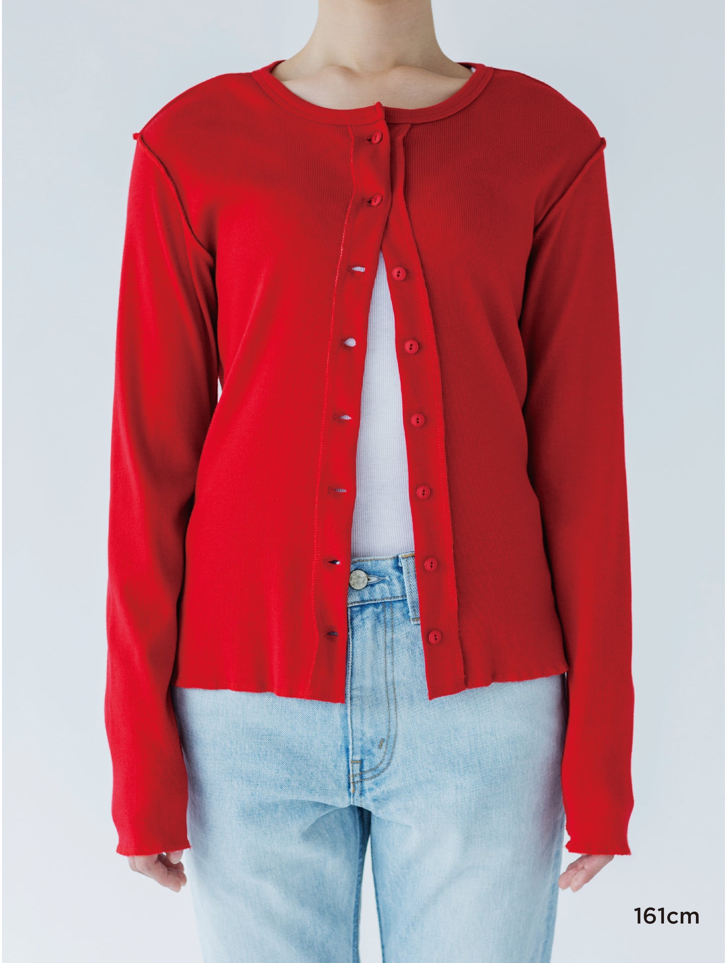 SOFT RIB SIDE STITCH CARDIGAN
