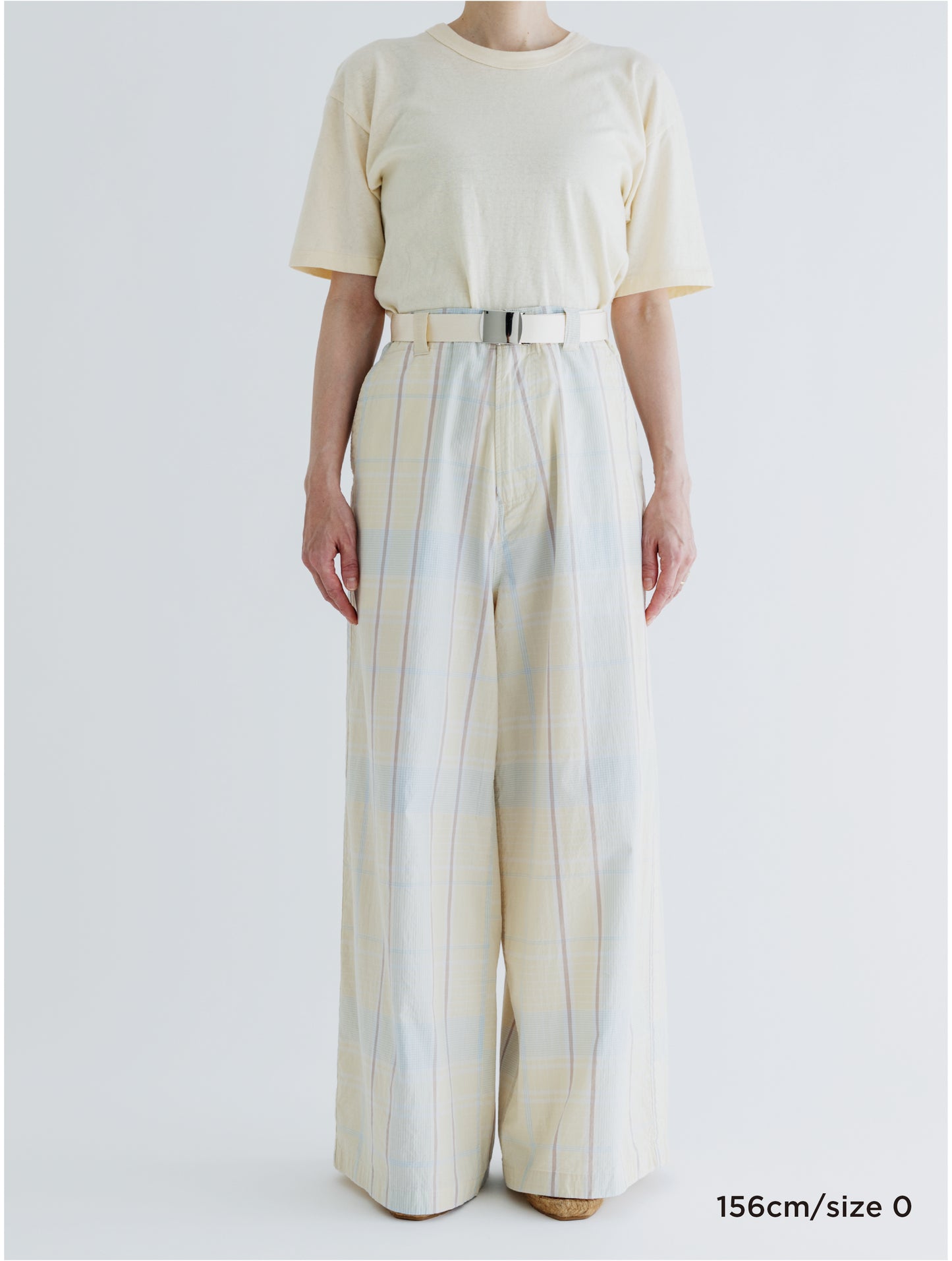 CHECK SIDE LINE WIDE PANTS