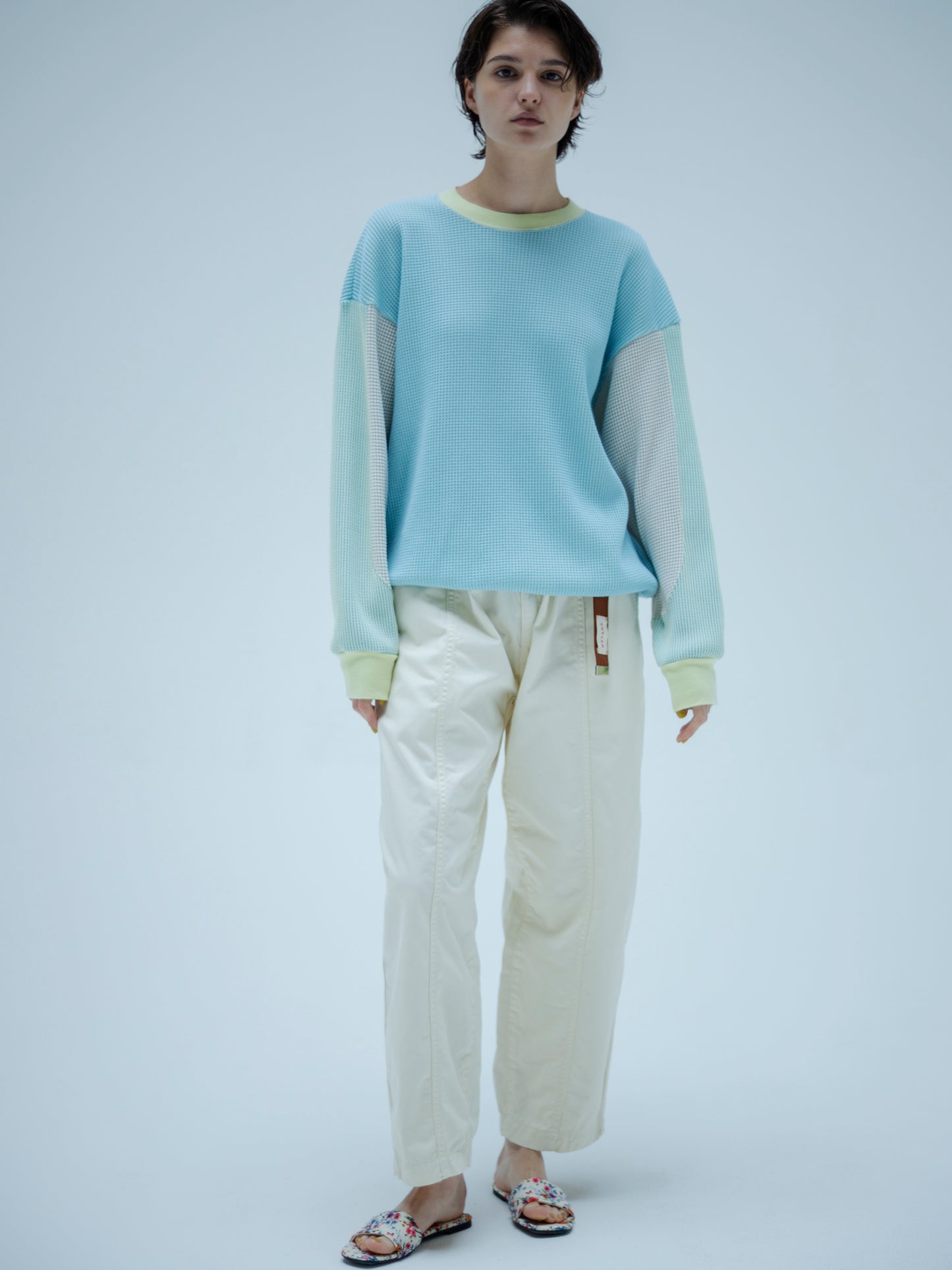 CHINO WIDE TUCK PANTS