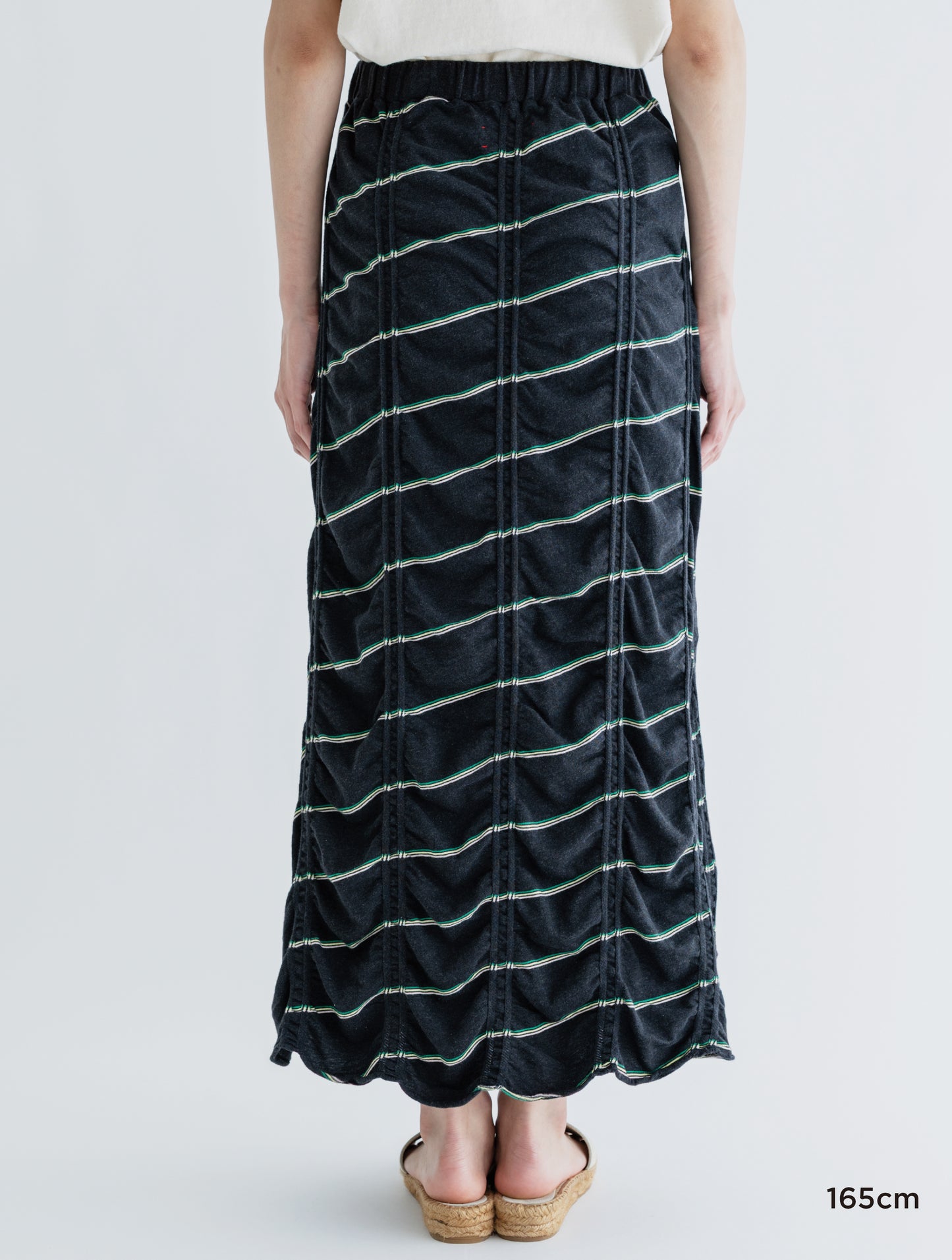 TUCKED JACQUARD BORDER SKIRT