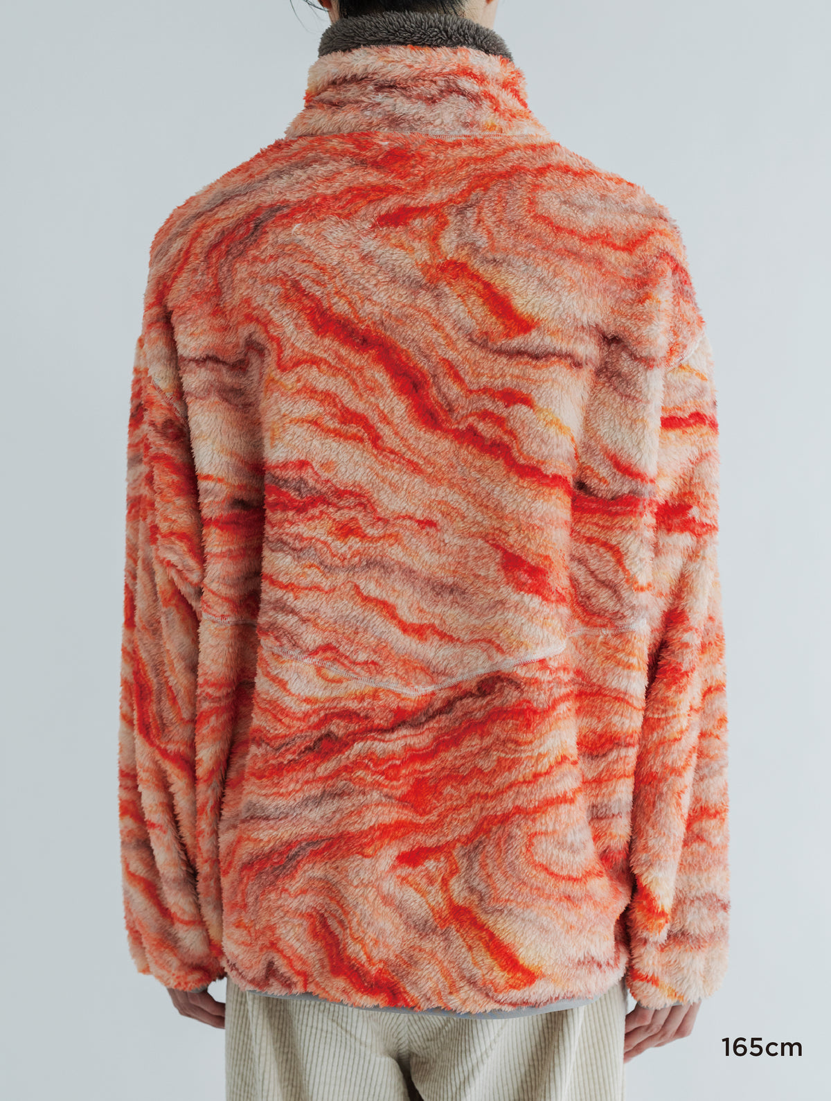 PRINT/ SOLID REVERSIBLE FLEECE JACKET