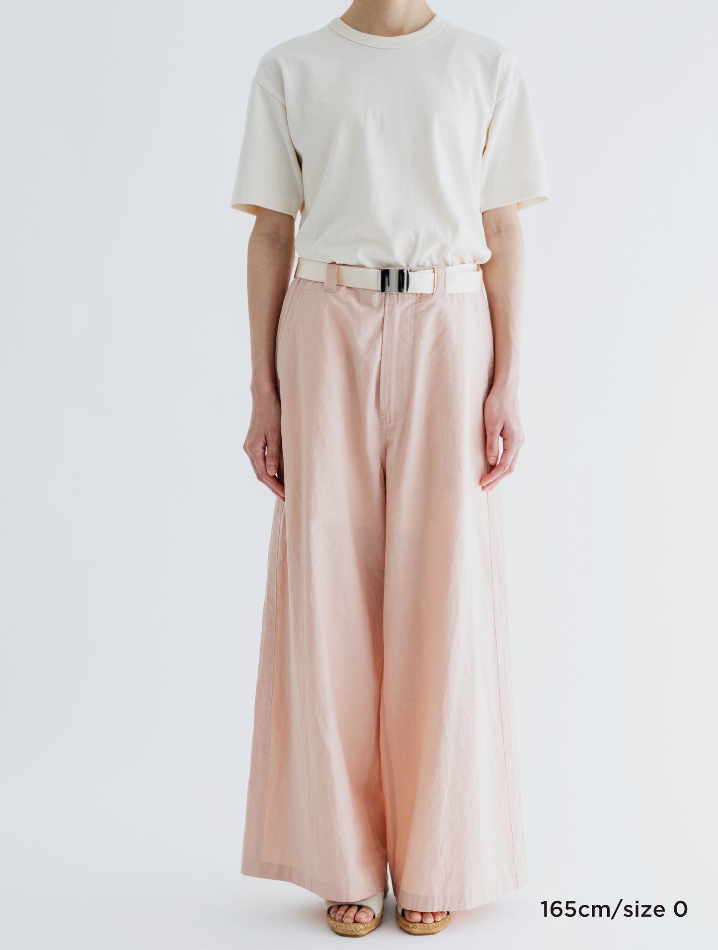 COTTON LINEN SIDE LINE WIDE PANTS