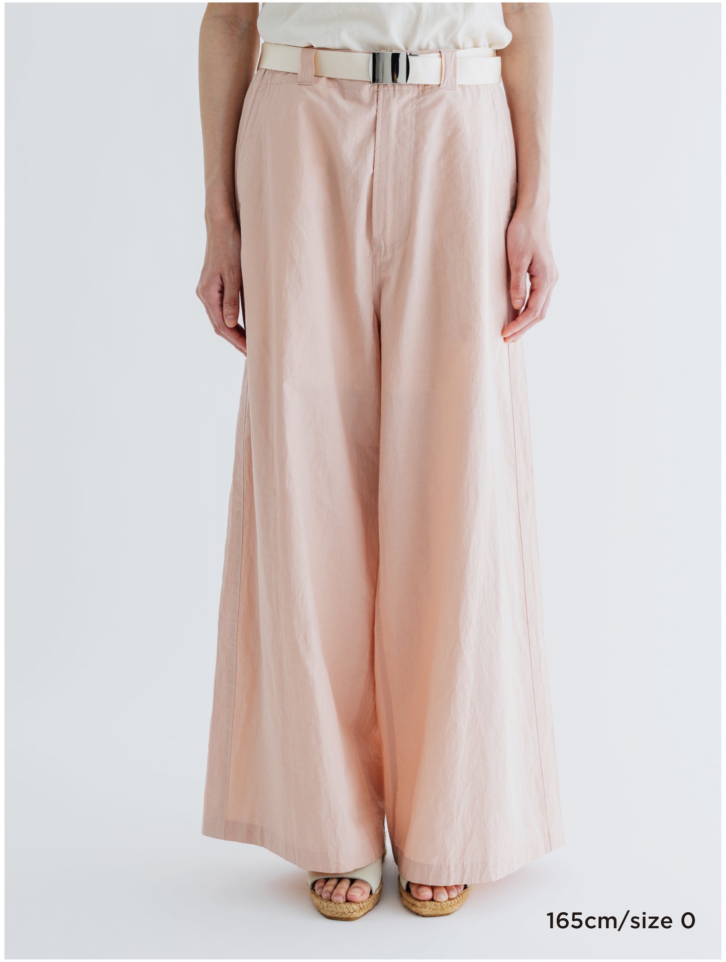 COTTON LINEN SIDE LINE WIDE PANTS