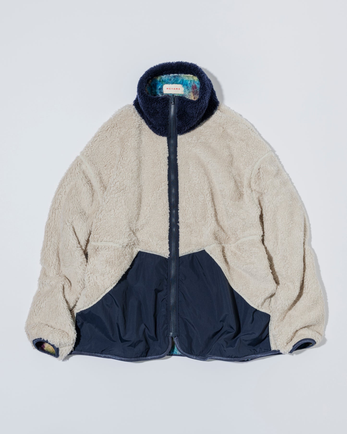 【Pre-order】PRINT/ SOLID REVERSIBLE FLEECE JACKET