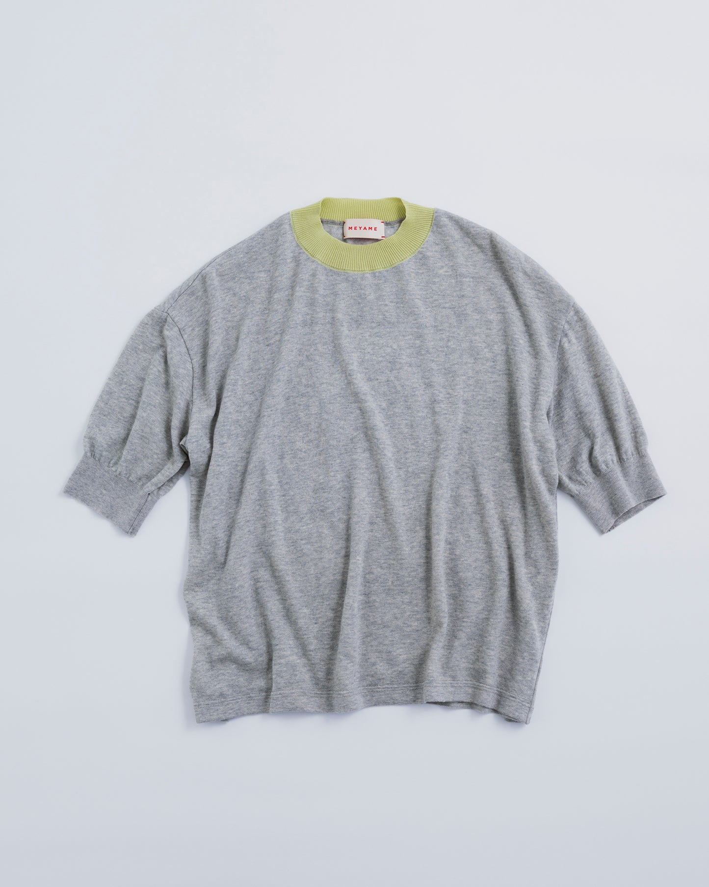 TWO-TONE COTTON KNIT TEE