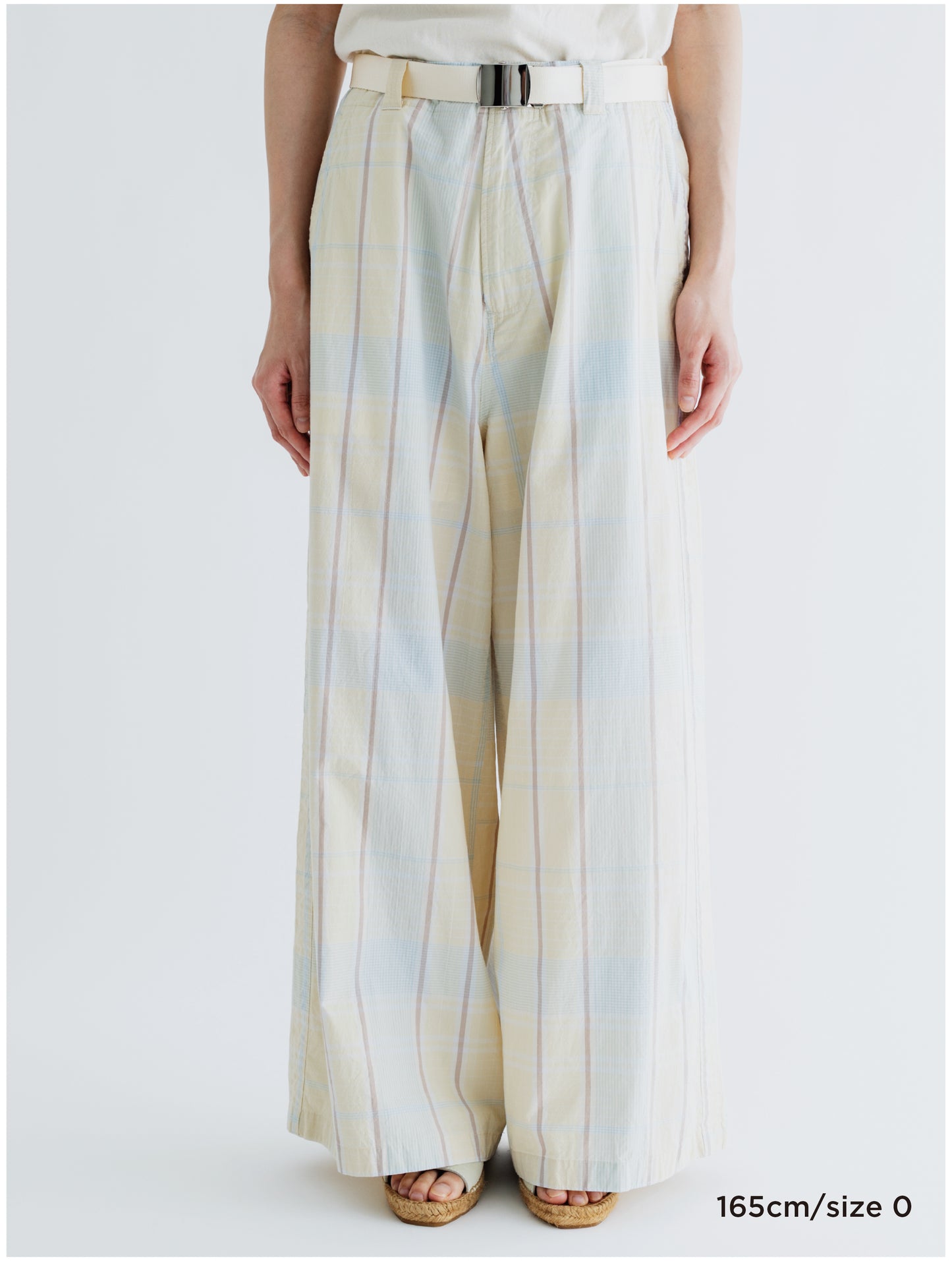 CHECK SIDE LINE WIDE PANTS