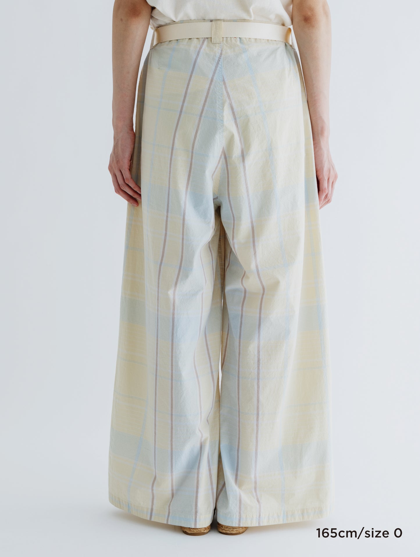CHECK SIDE LINE WIDE PANTS