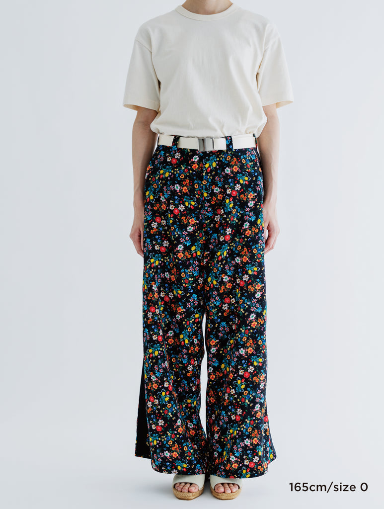 NEW COLOR / WHITE】SIDE LINE WIDE PANTS (FLOWER) – MEYAME