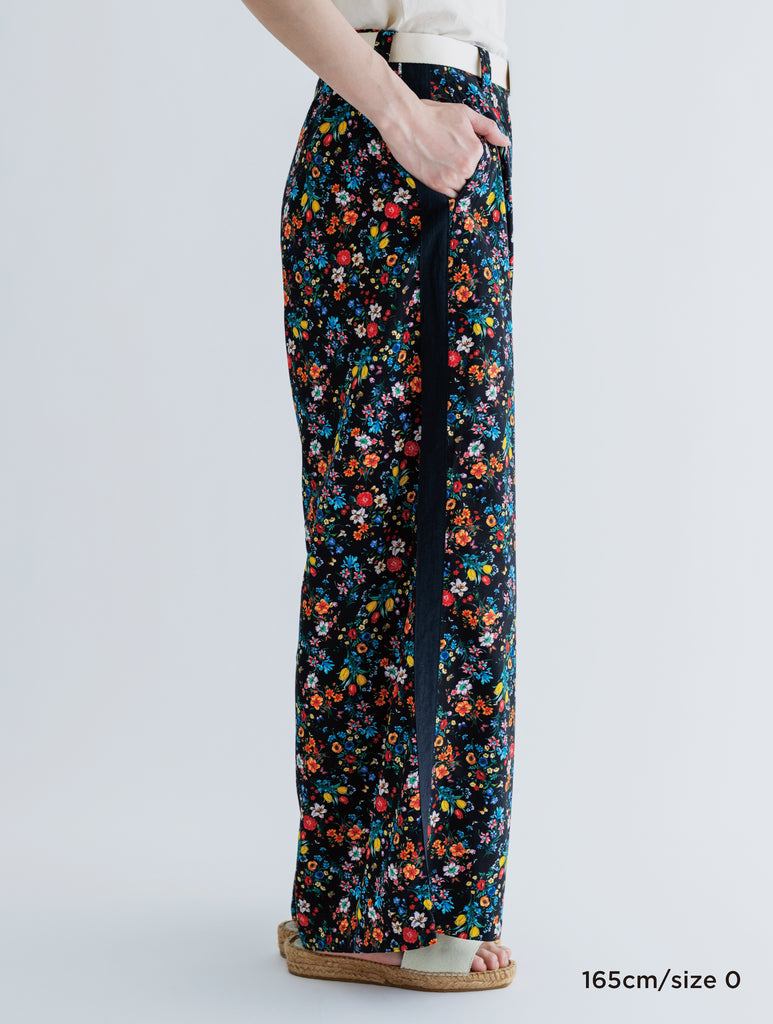 NEW COLOR / WHITE】SIDE LINE WIDE PANTS (FLOWER) – MEYAME