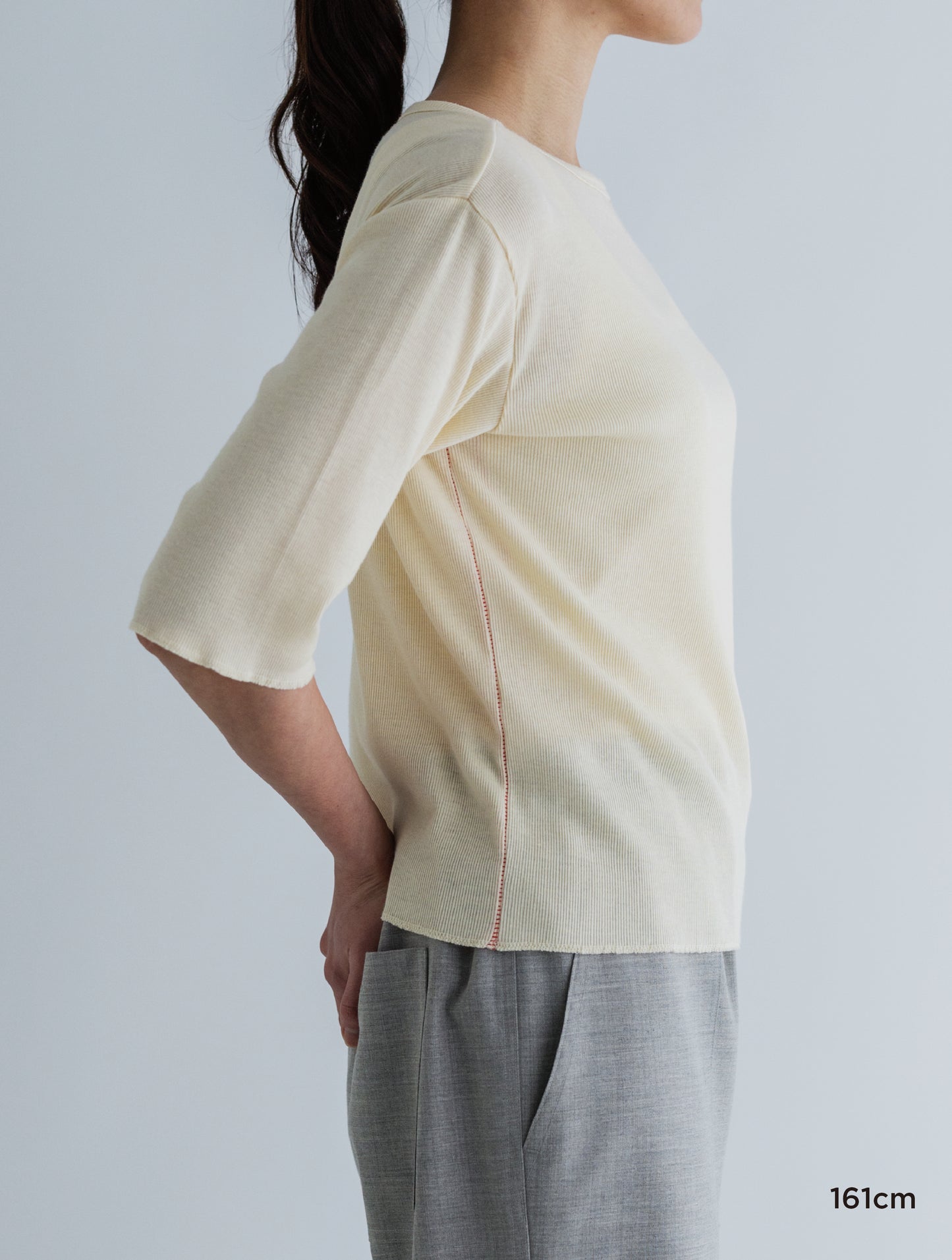 SOFT RIB HALF-SLEEVE TEE