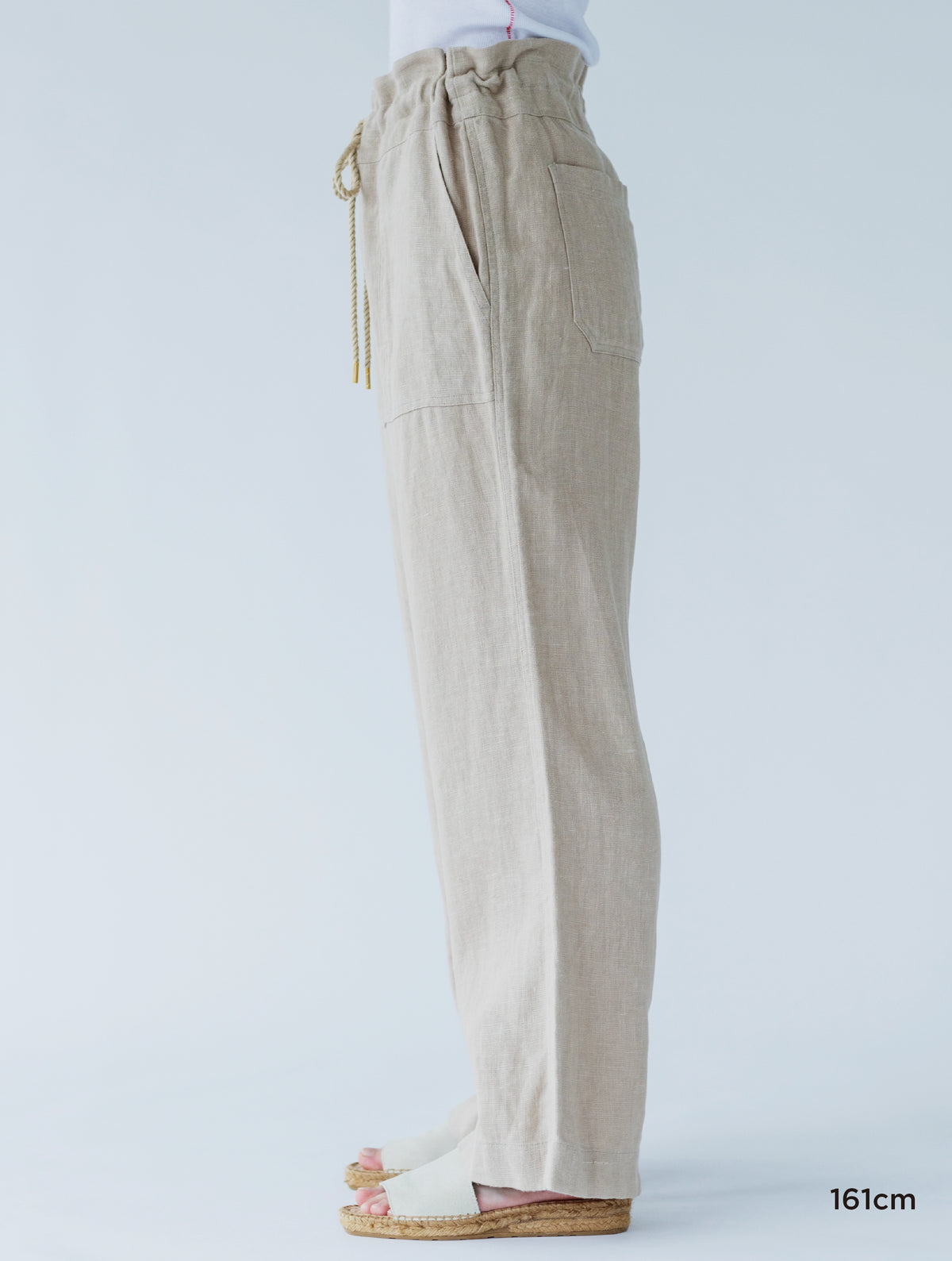 LINEN COMFORTABLE DRAWCODE PANTS