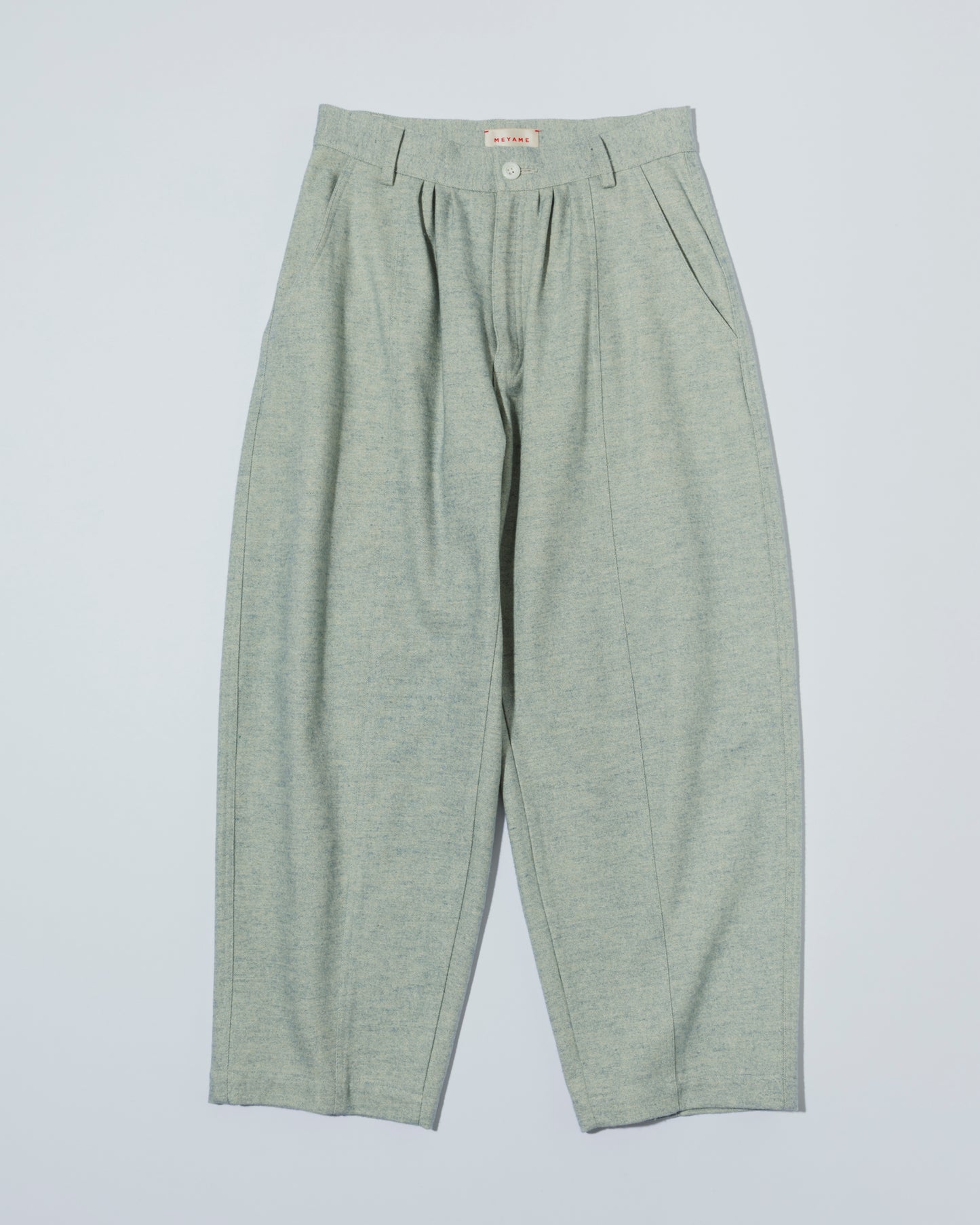 【Pre-order】BRUSHED JAZZ NEP DENIM  WIDE TUCK PANTS