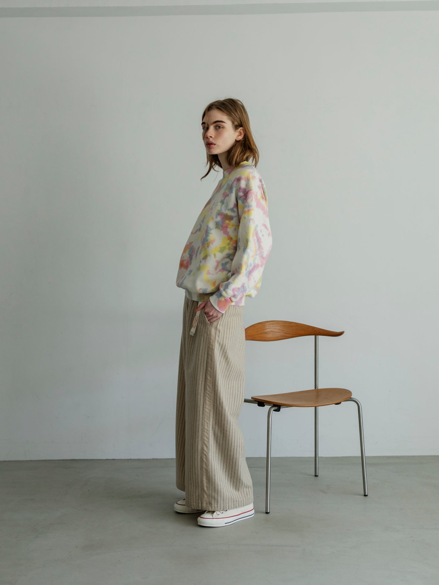 【Pre-order】TIE-DYE SWITCHING PATTERN SWEAT (BRUSHED LINING)