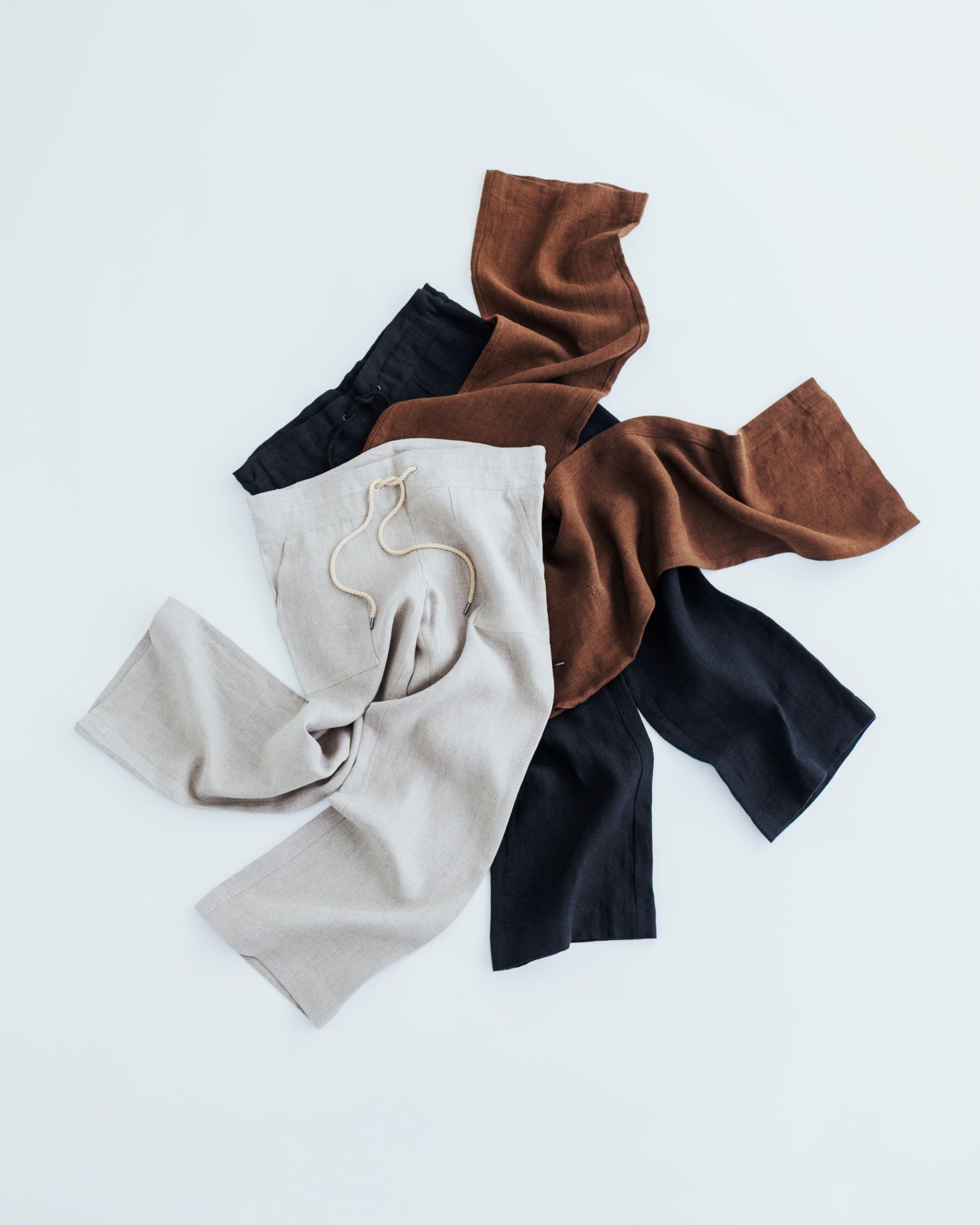 LINEN COMFORTABLE DRAWCODE PANTS