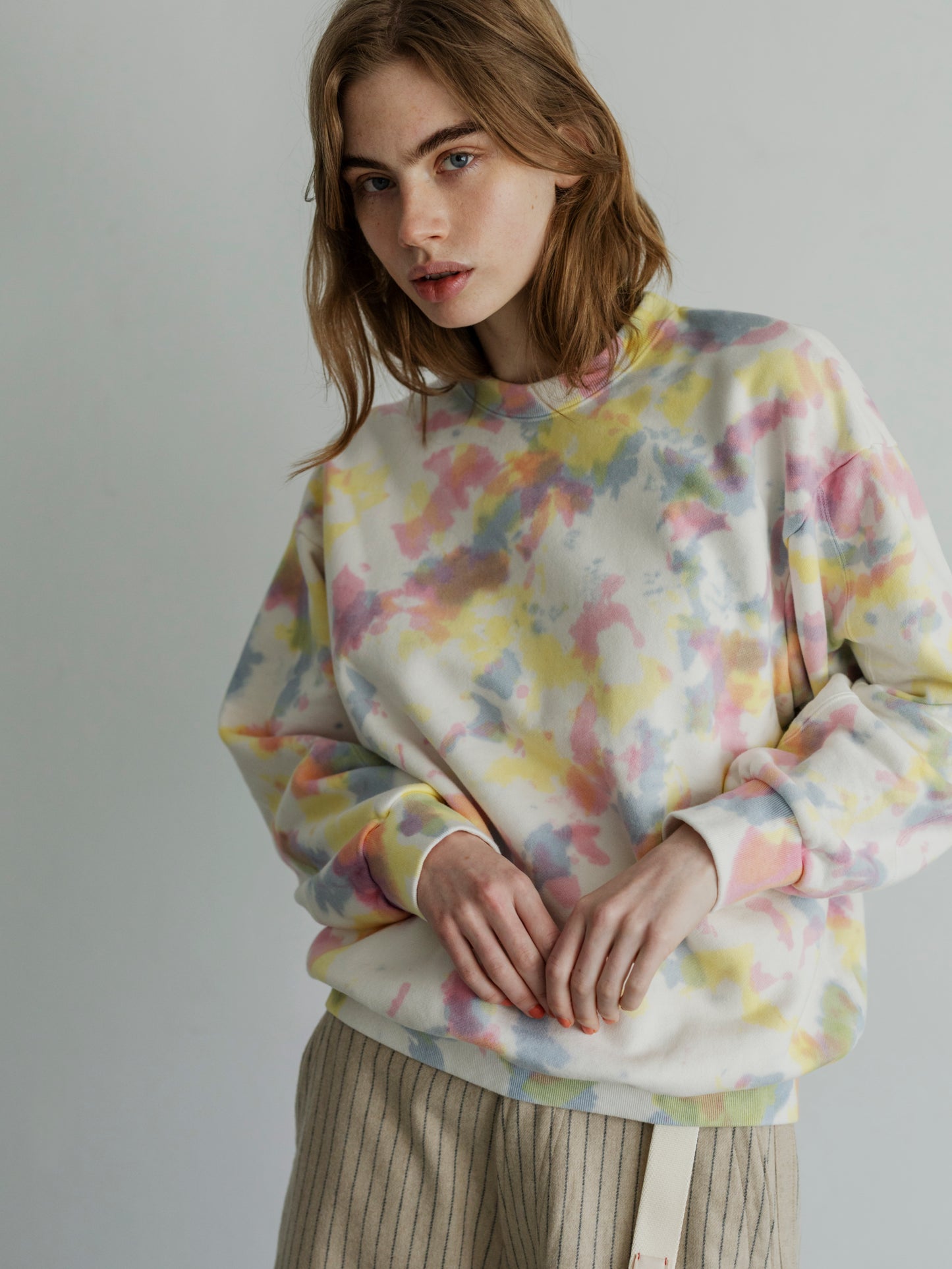 【Pre-order】TIE-DYE SWITCHING PATTERN SWEAT (BRUSHED LINING)