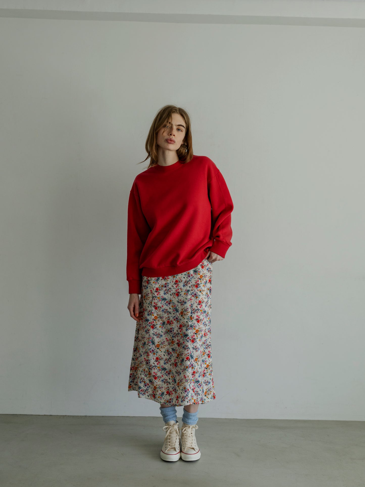 【Pre-order】SWITCHING PATTERN SWEAT (BRUSHED LINING)
