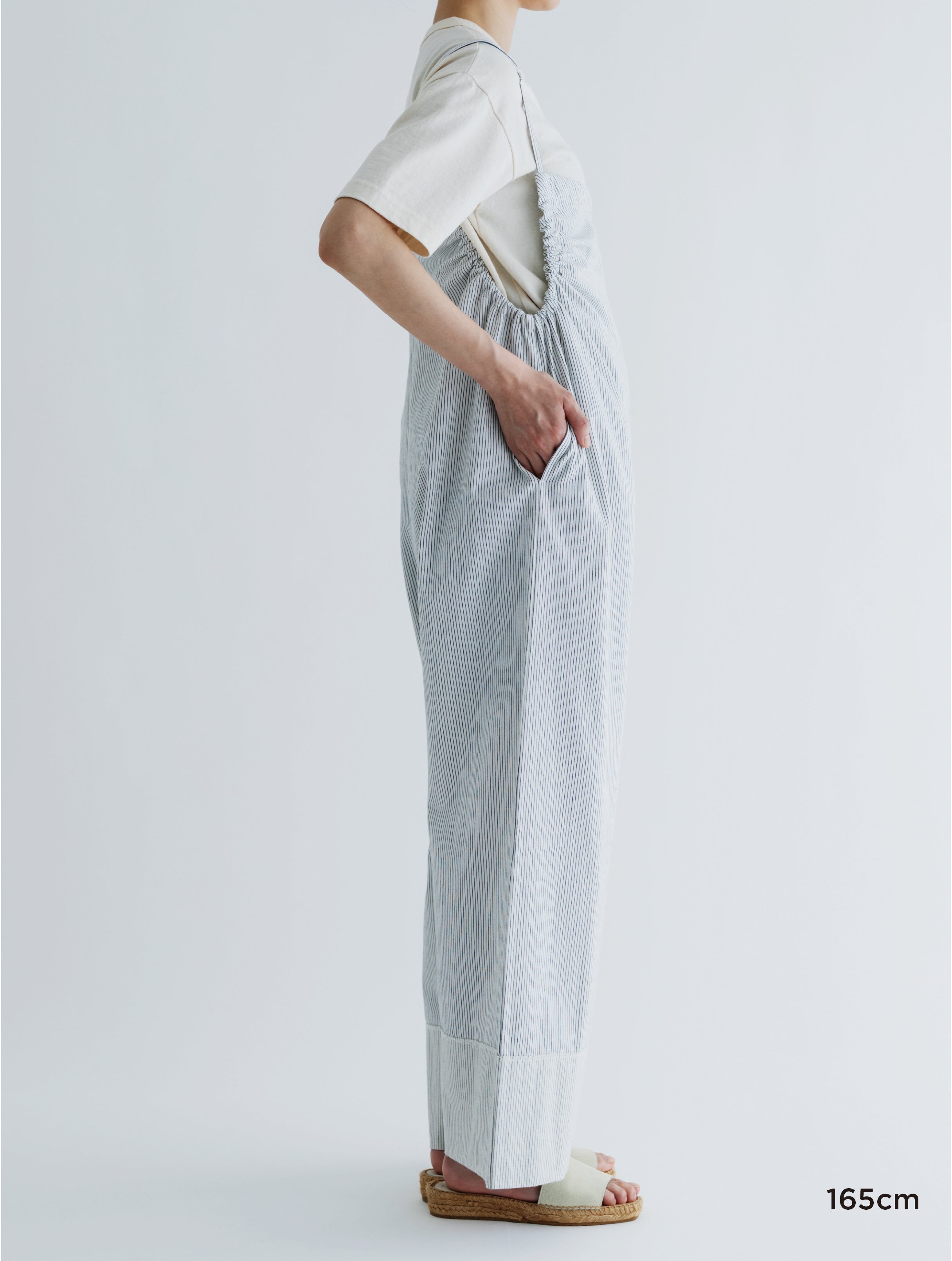 STRIPED GATHERED ALL-IN-ONE – MEYAME