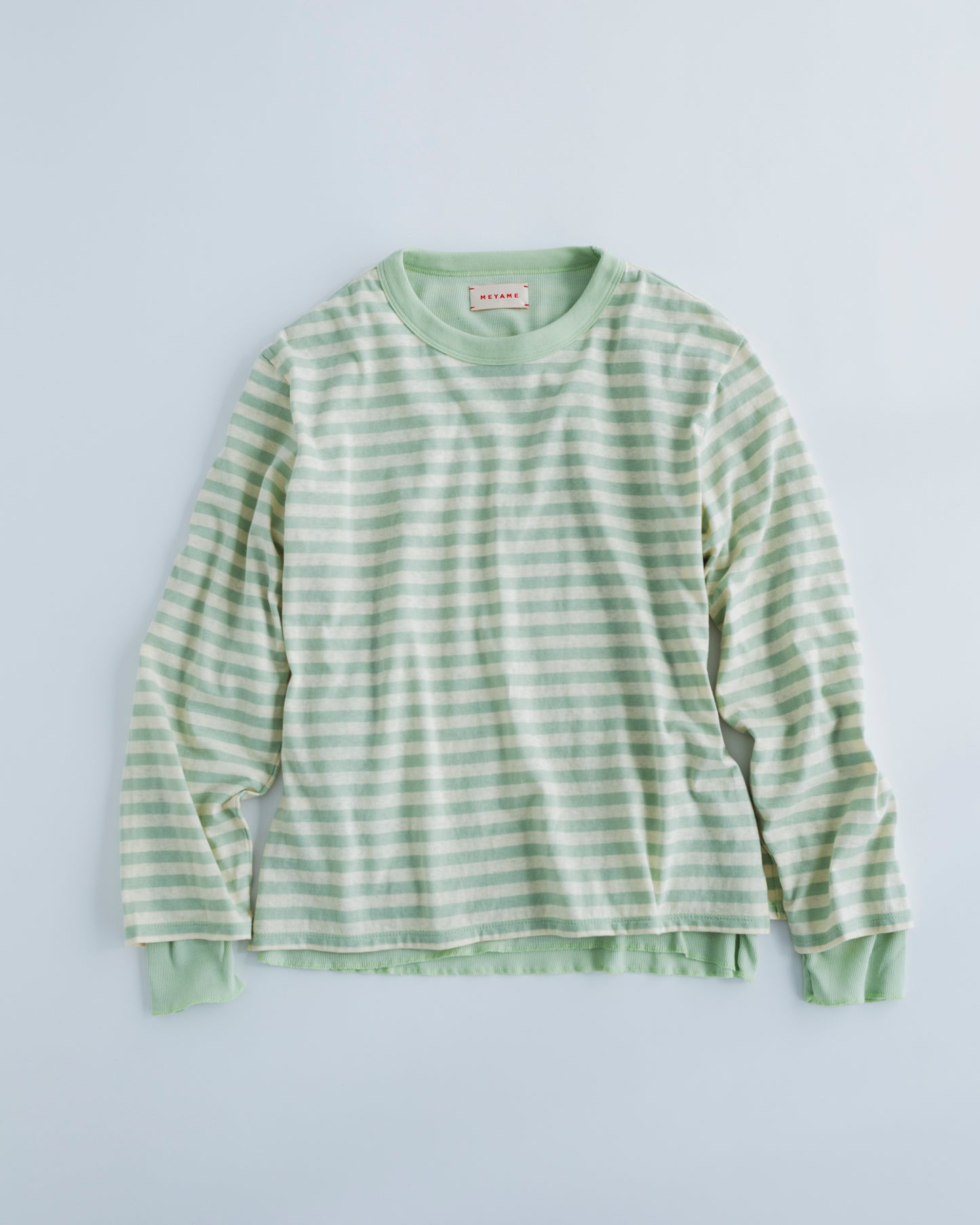 BORDER DOUBLE LONG SLEEVE TEE