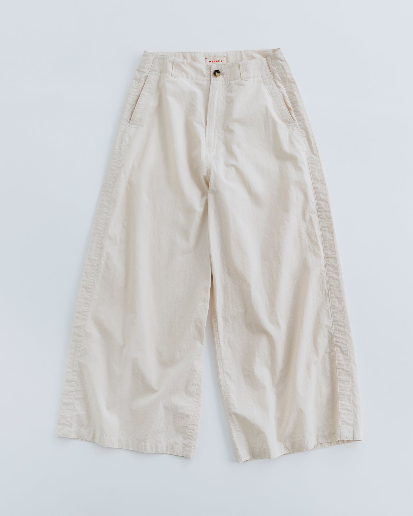 COTTON LINEN SIDE LINE WIDE PANTS