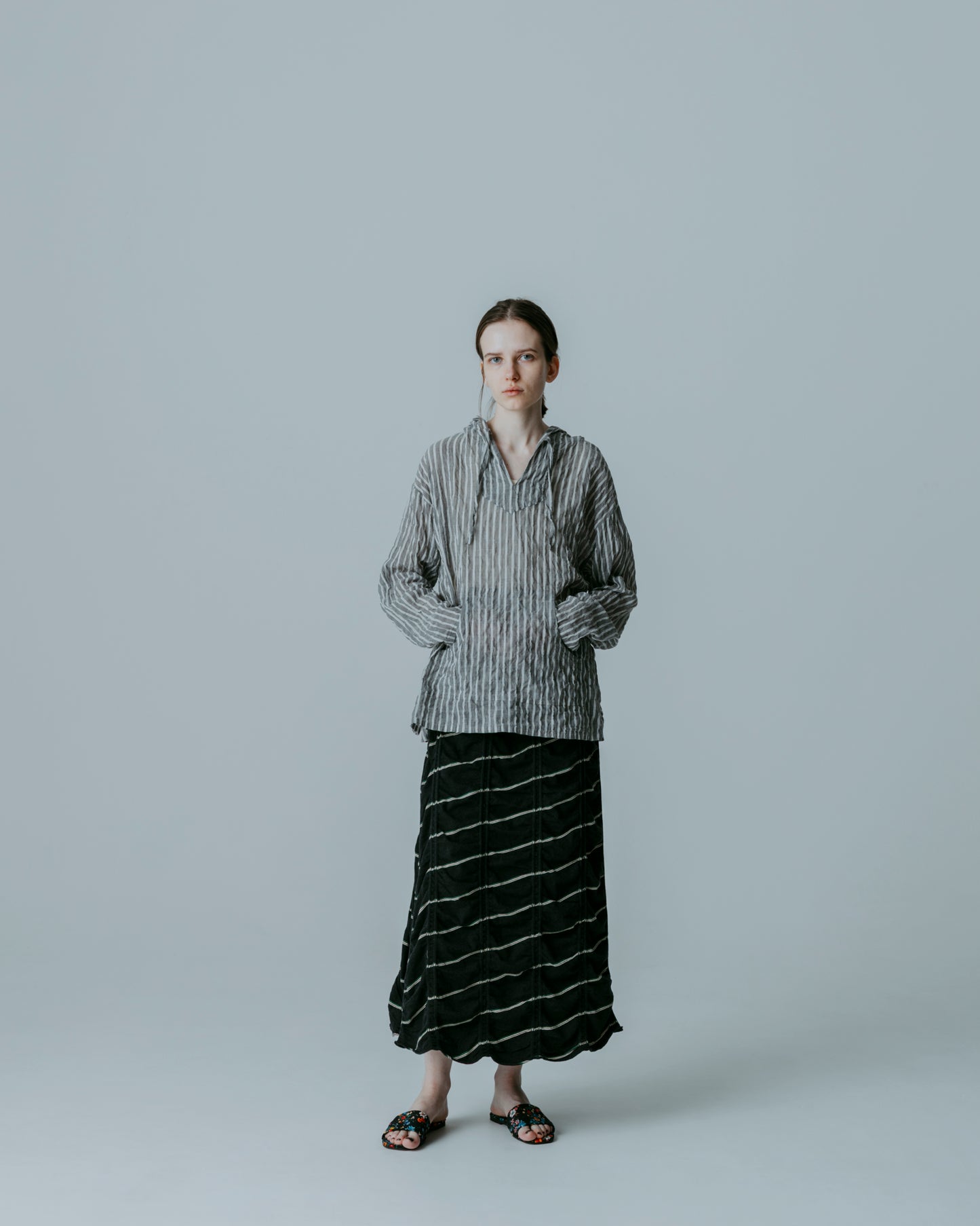 STRIPED LIGHT PARKA