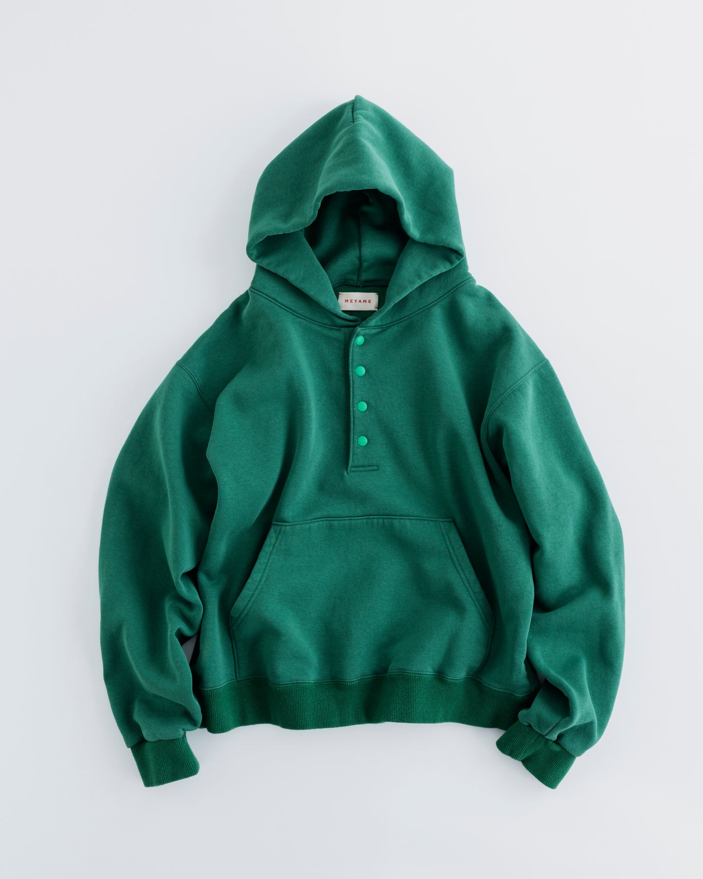 HALF BUTTON HOODIE (BRUSHED LINING)