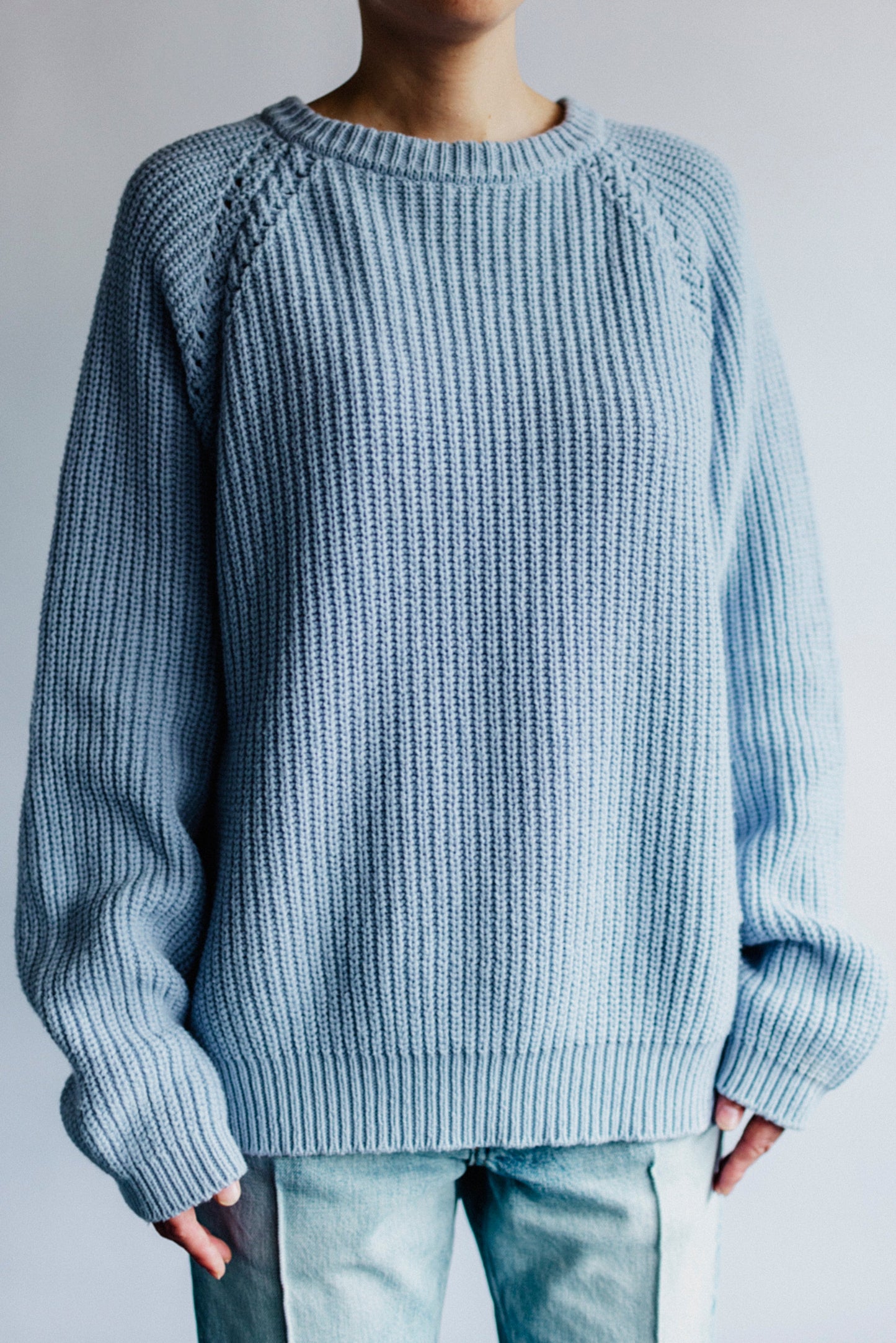 WOOL / COTTON CREW NECK PO