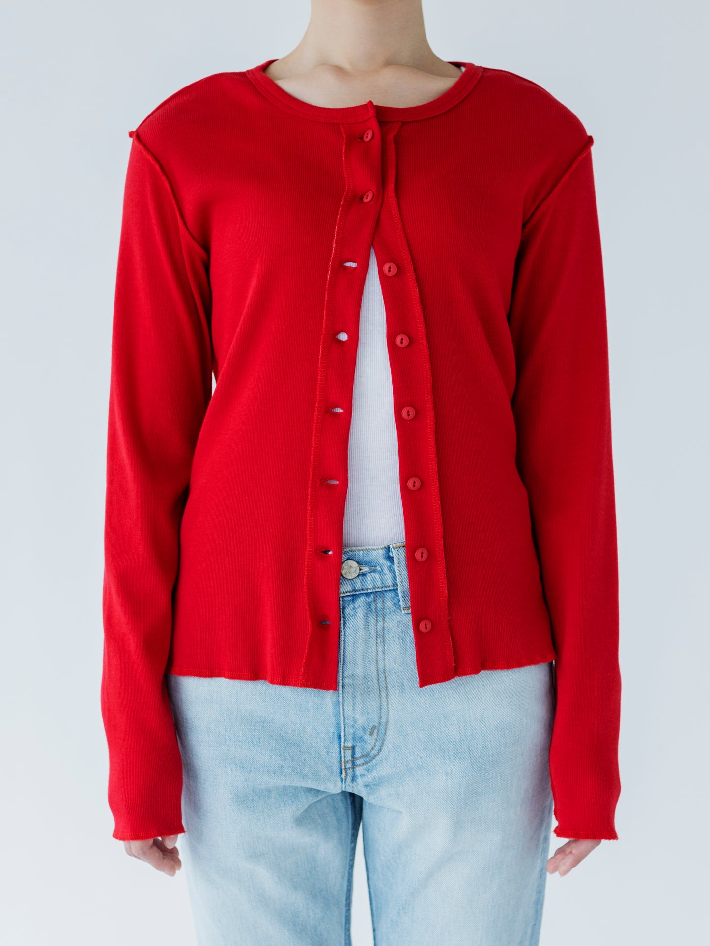 SOFT RIB SIDE STITCH CARDIGAN