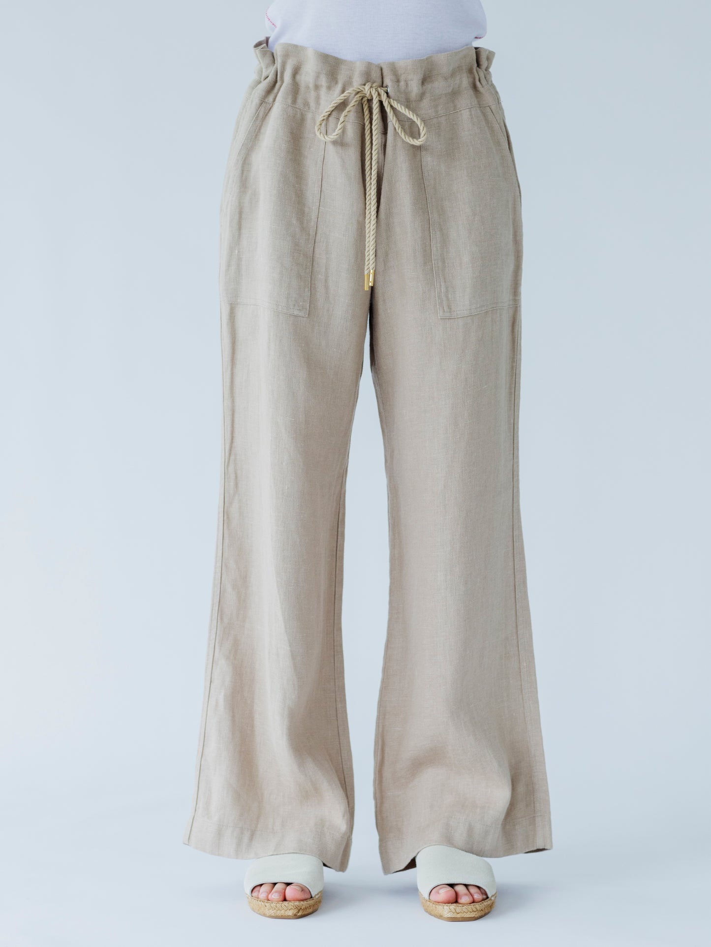 LINEN COMFORTABLE DRAWCODE PANTS