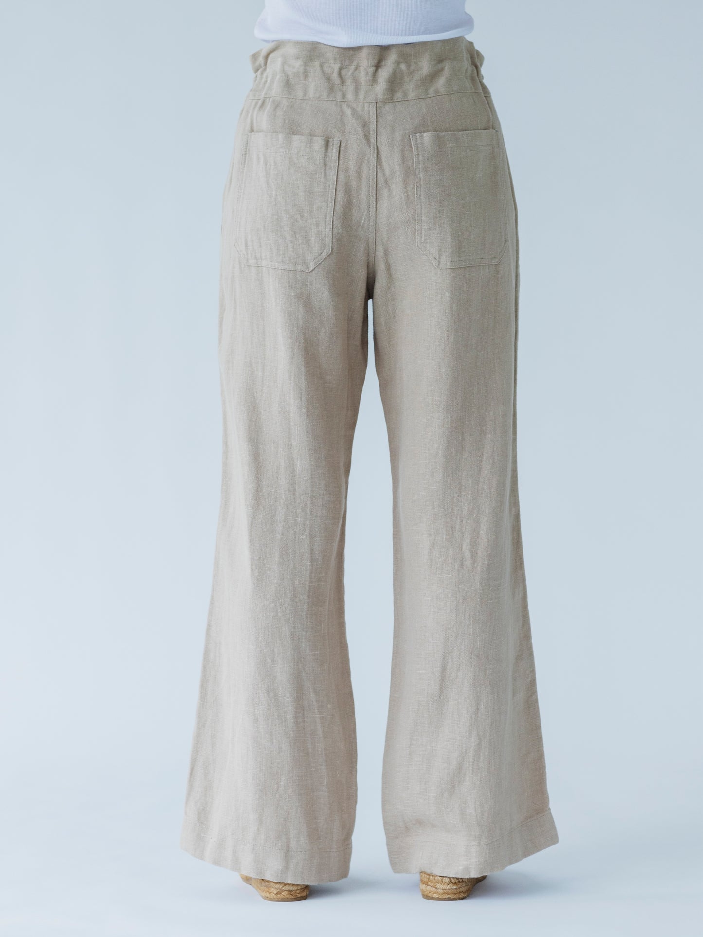 LINEN COMFORTABLE DRAWCODE PANTS