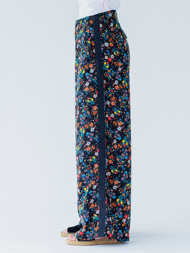 SIDE LINE WIDE PANTS (FLOWER) – MEYAME