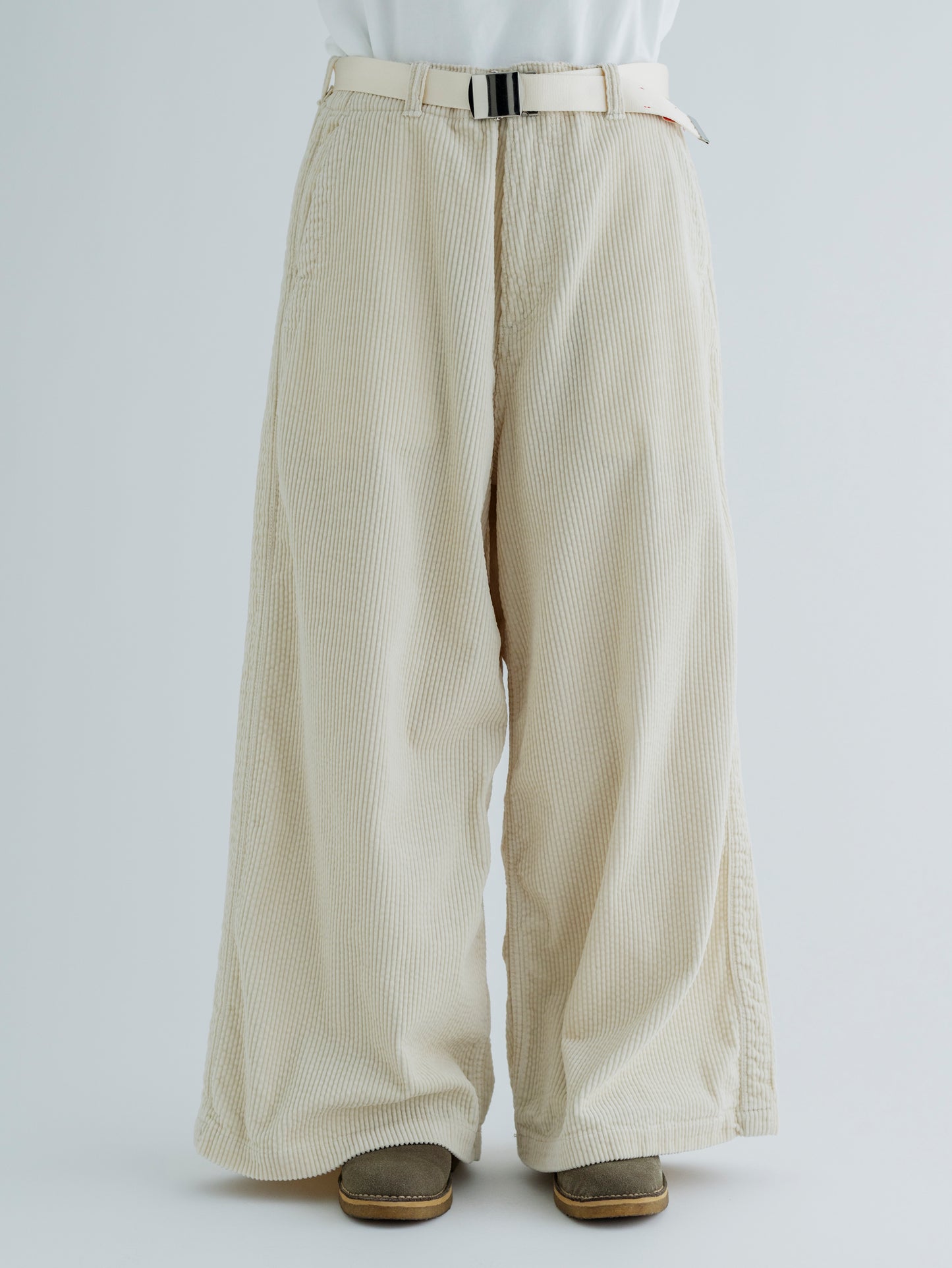 CORDUROY SIDE LINE WIDE PANTS