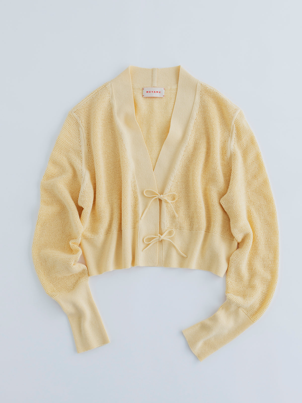 LIGHT KNIT CARDIGAN (WITH RIBBON) – MEYAME