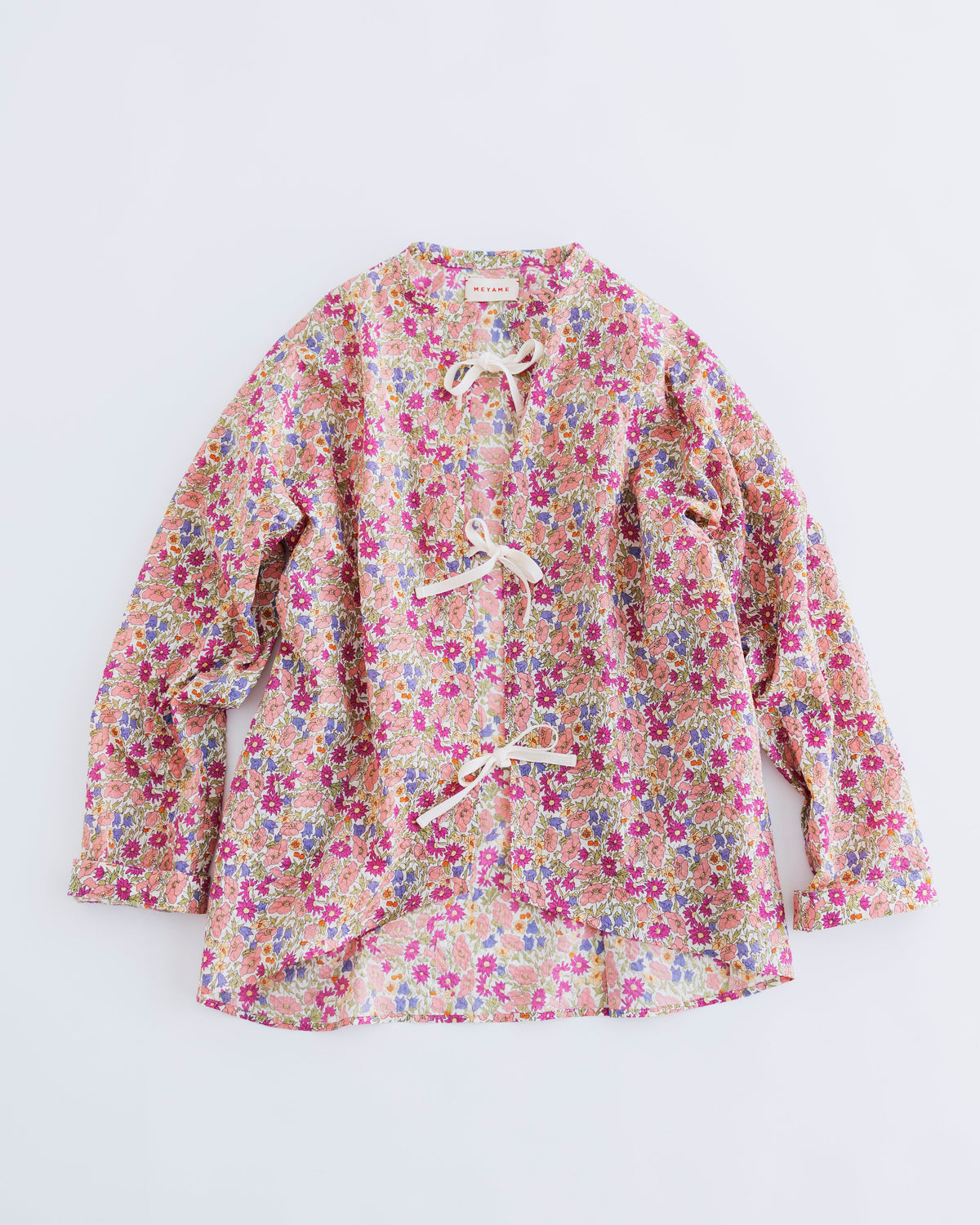 COTTON BLOUSE JACKET (FLOWER) – MEYAME メヤメ カシュクールブラウス 