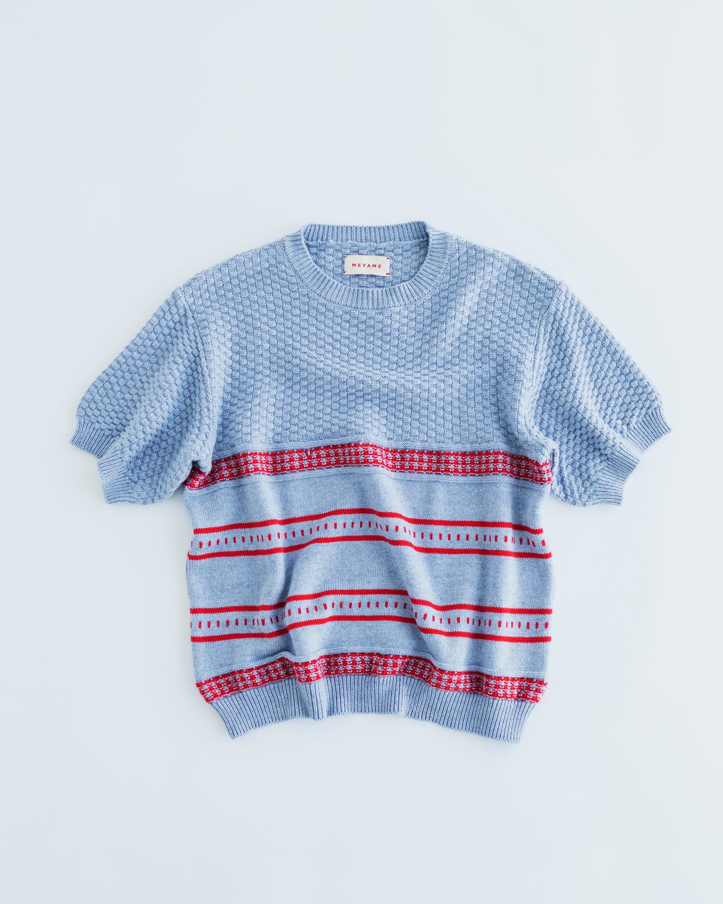 PATTERNED COTTON KNIT TEE
