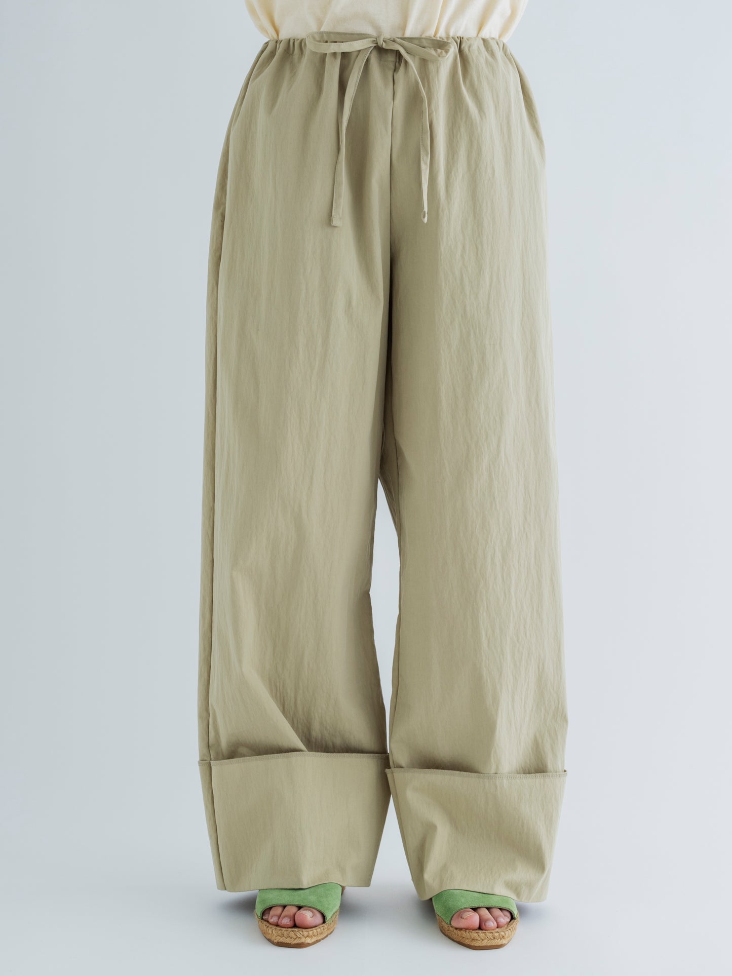 WAIST CORD WIDE PANTS