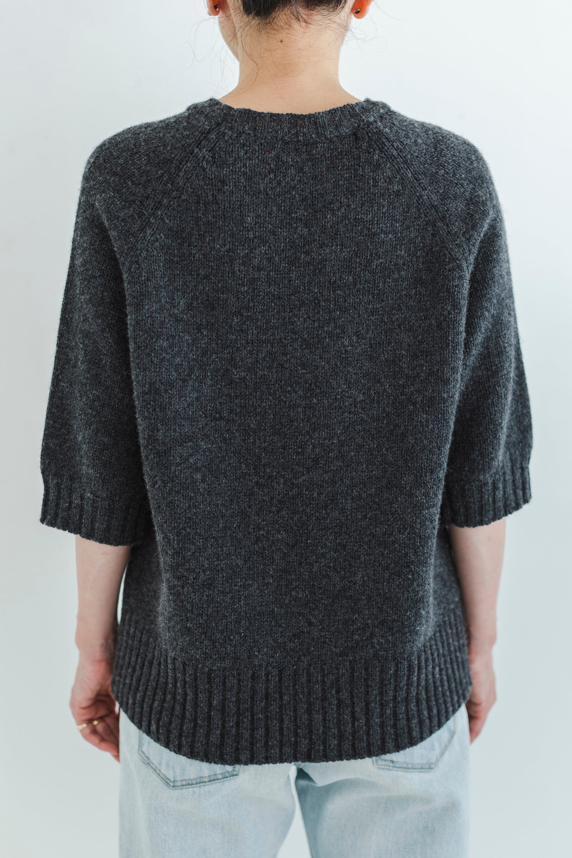 WOOL HALF SLEEVE KNIT