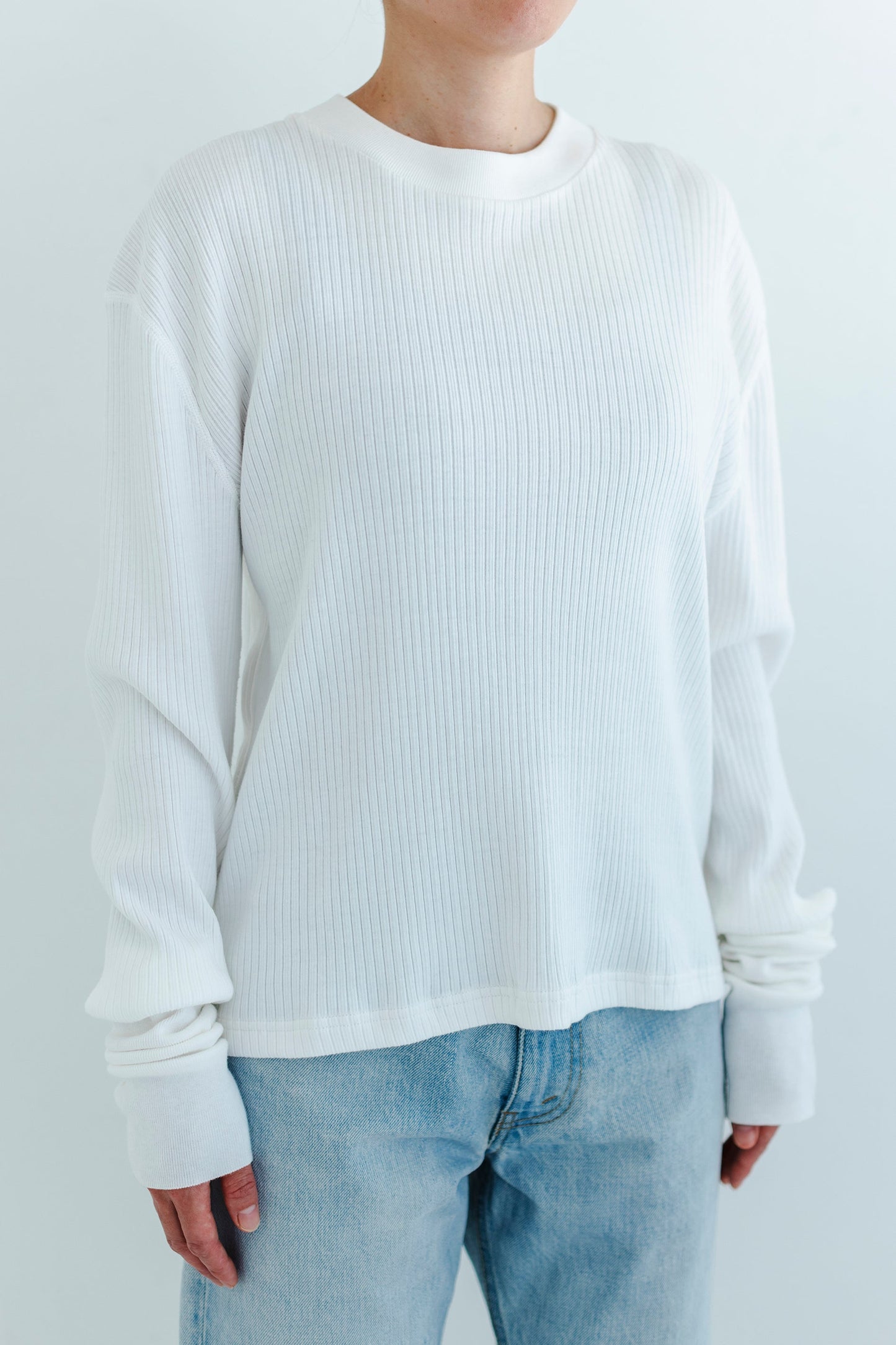 FRONT AND BACK RIB PULLOVER