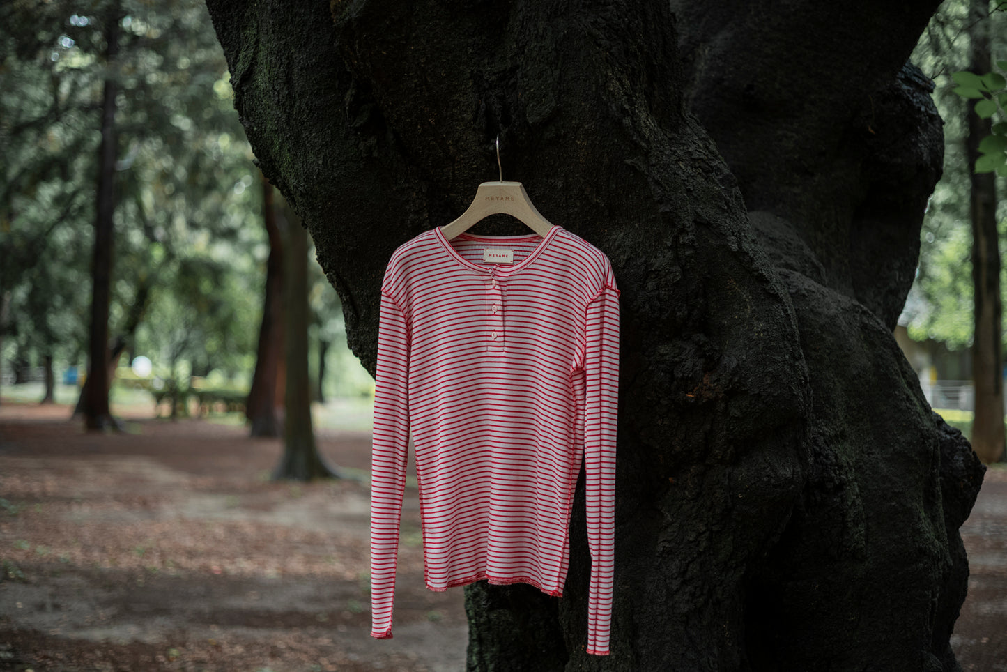 【Pre-order】BORDER SOFT RIB HENRY NECK