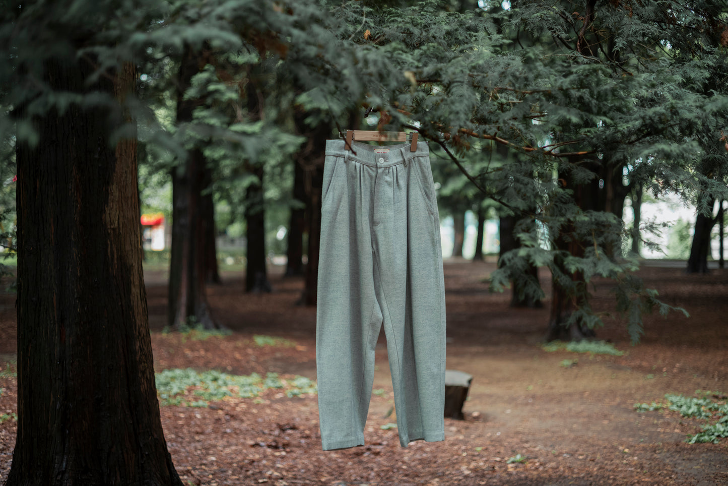【Pre-order】BRUSHED JAZZ NEP DENIM  WIDE TUCK PANTS
