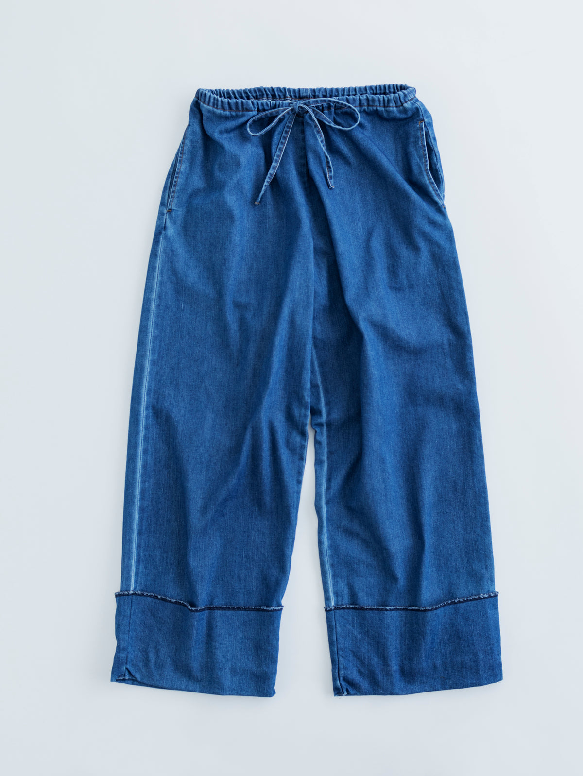 WAIST CORD DENIM WIDE PANTS – MEYAME