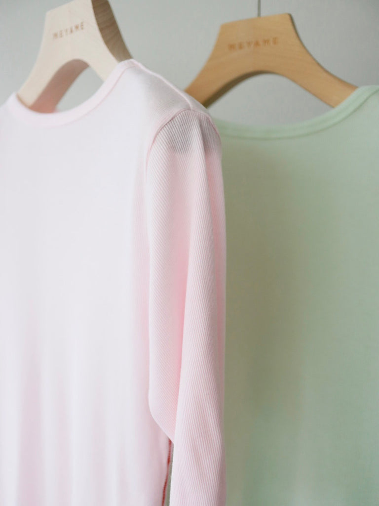 tシャツ MEYAME/メヤメ　リブハーフスリーブTEE　RIB HALF SLEEVE TEE レディース MEYAME/メヤメ リブハーフスリーブTEE RIB HALF SLEEVE TEE（T