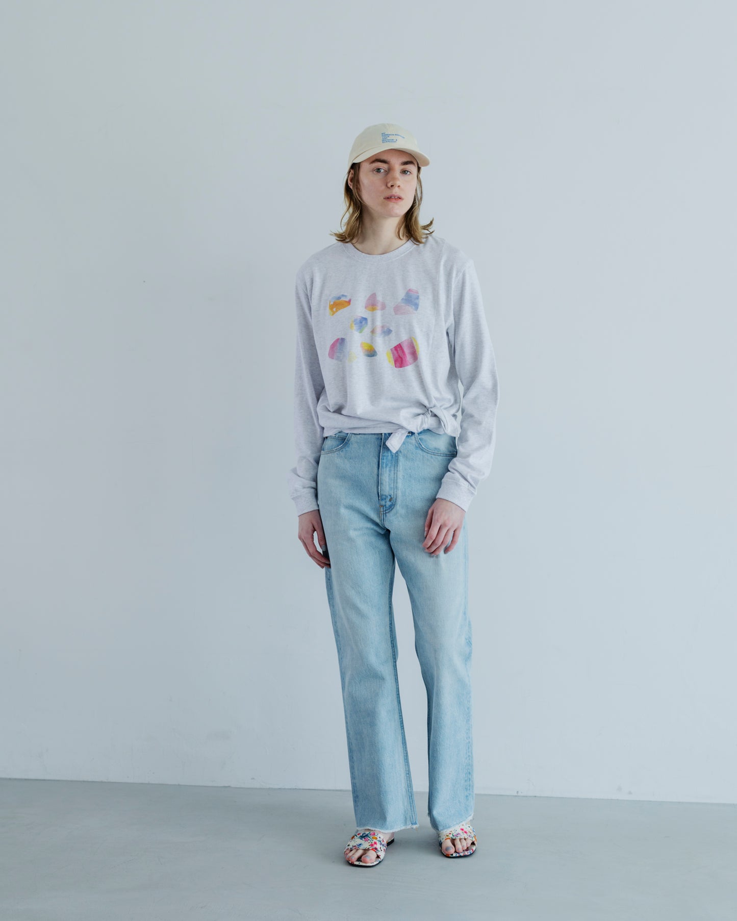 PRINT SLIT LONG SLEEVE TEE (II)