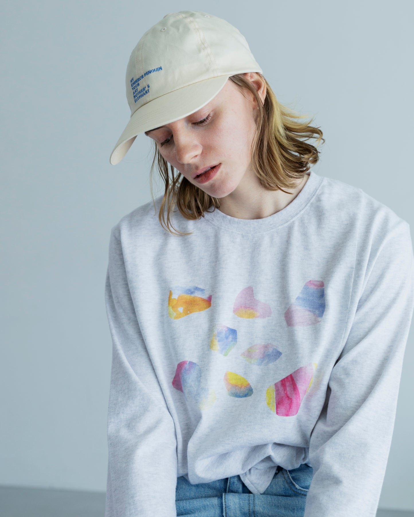 PRINT SLIT LONG SLEEVE TEE (II)